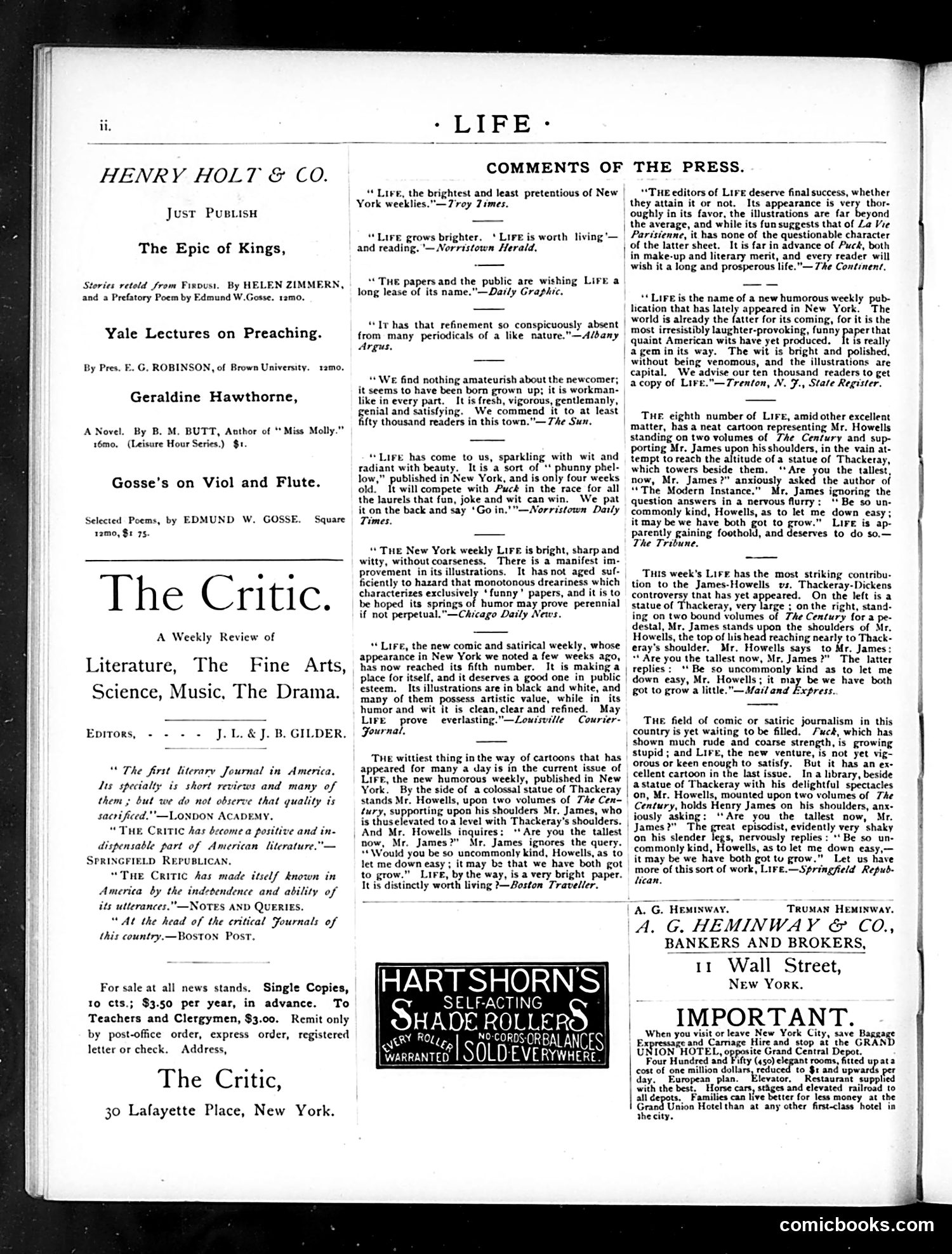 Life — March 8, 1883 — page 2: Life, 1883-03-08