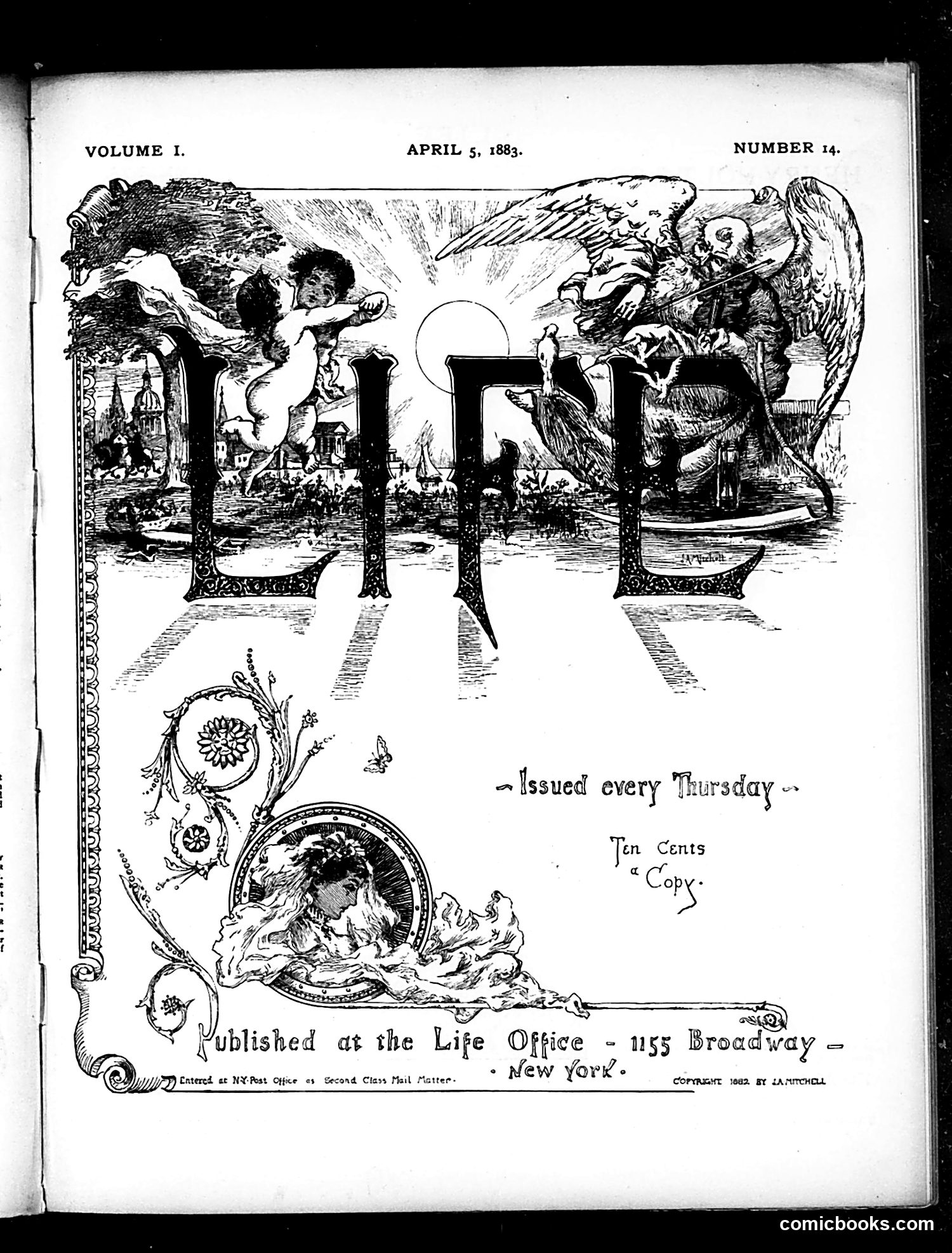 Life — April 5, 1883 — page 1: Life, 1883-04-05