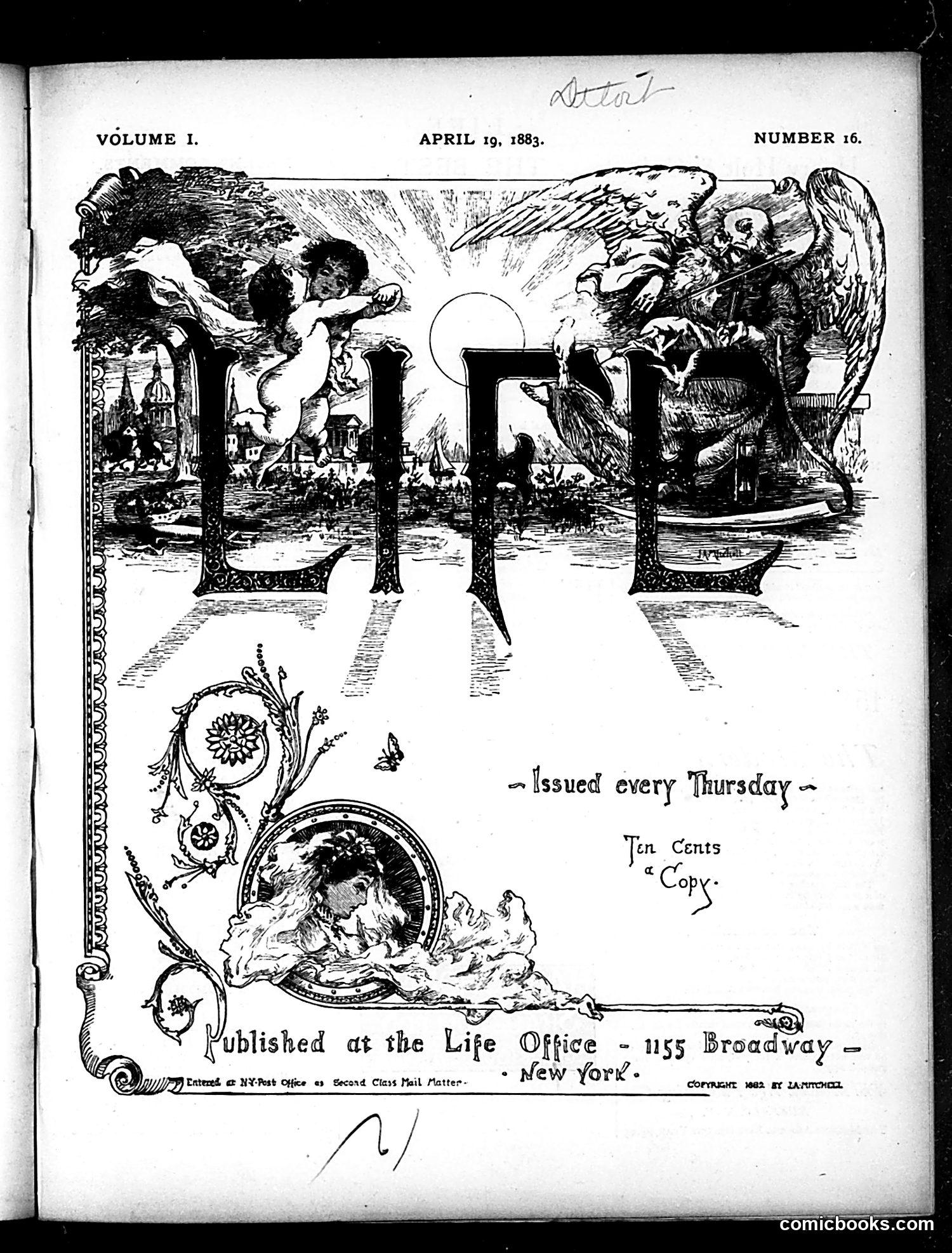 Life — April 19, 1883 — page 1: Life, 1883-04-19
