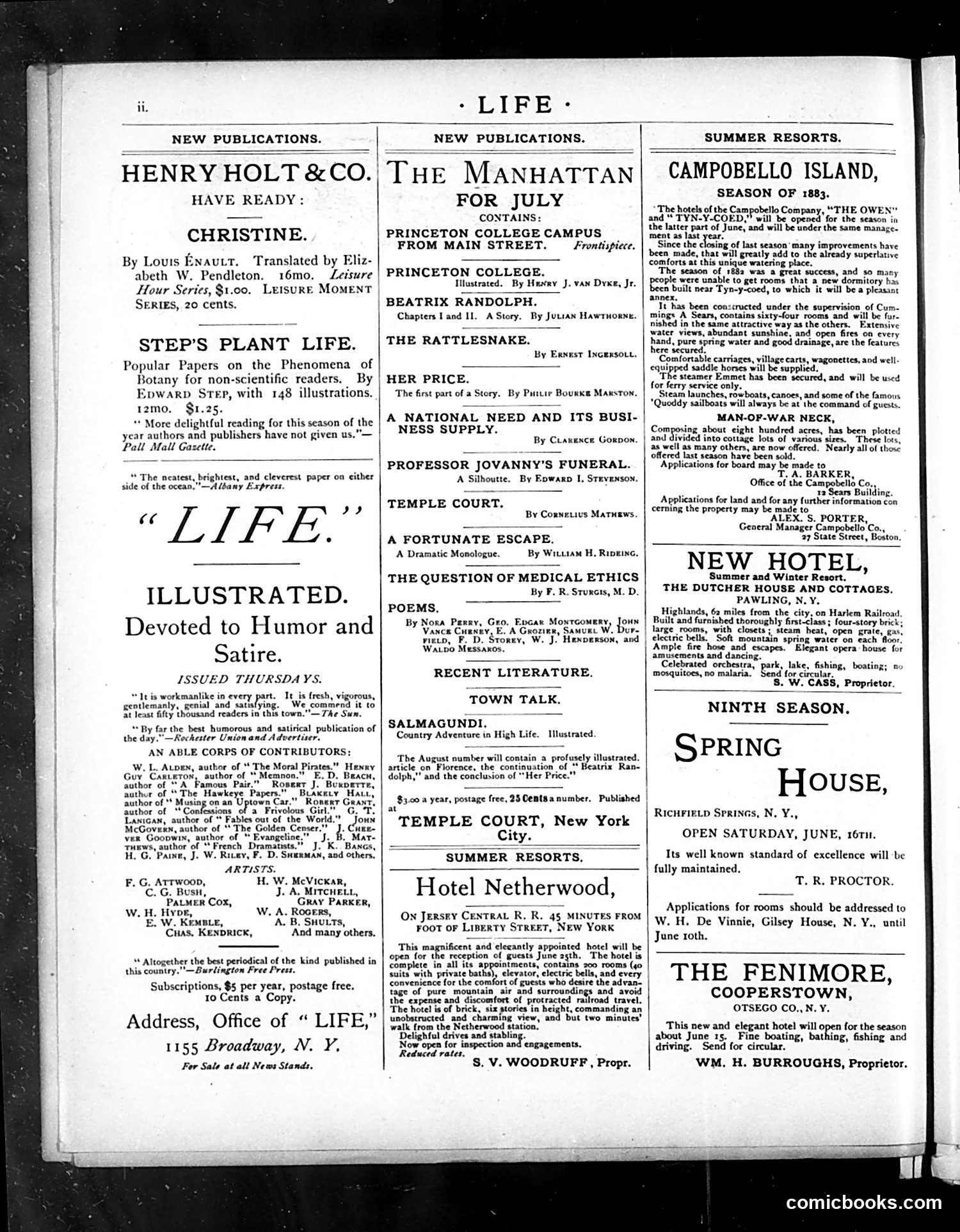 Life — June 21, 1883 — page 2: Life, 1883-06-21