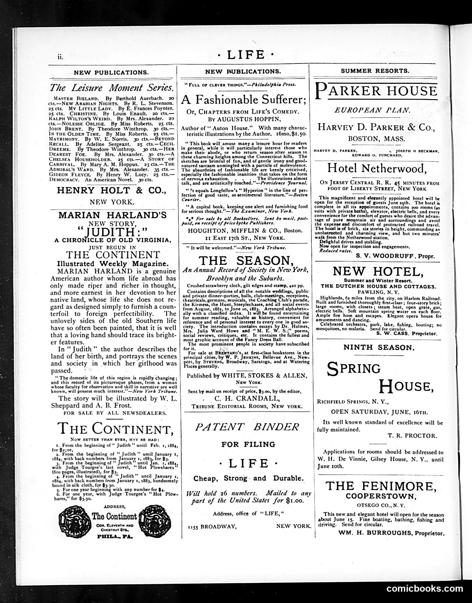 Life — July 26, 1883 — page 2: Life, 1883-07-26