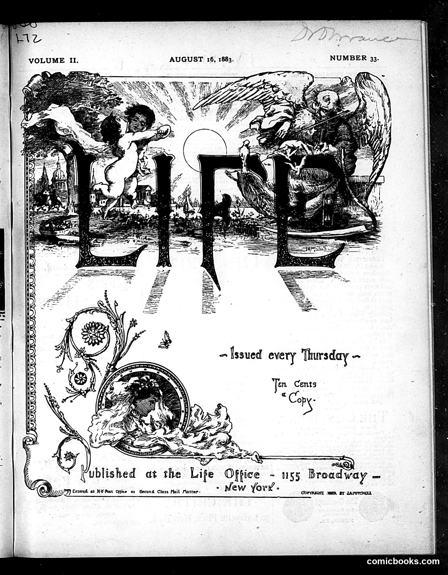 Life — August 16, 1883 — page 1: Life, 1883-08-16
