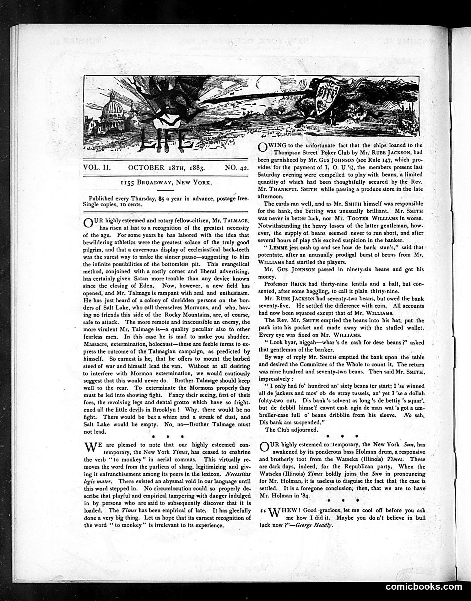 Life — October 18, 1883 — page 2: Life, 1883-10-18