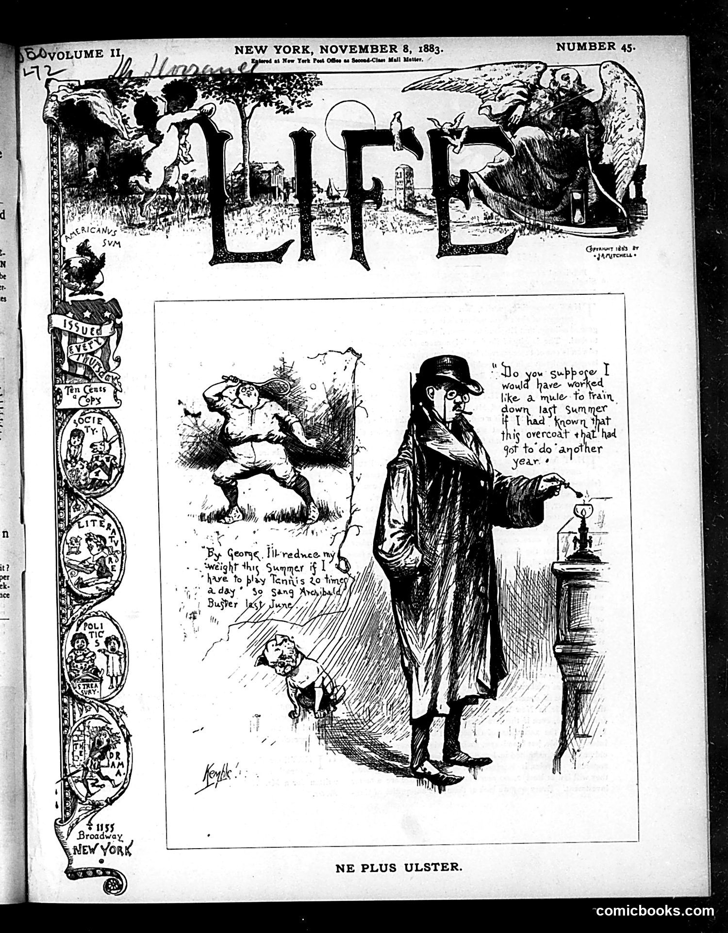 Life — November 8, 1883 — page 1: Life, 1883-11-08