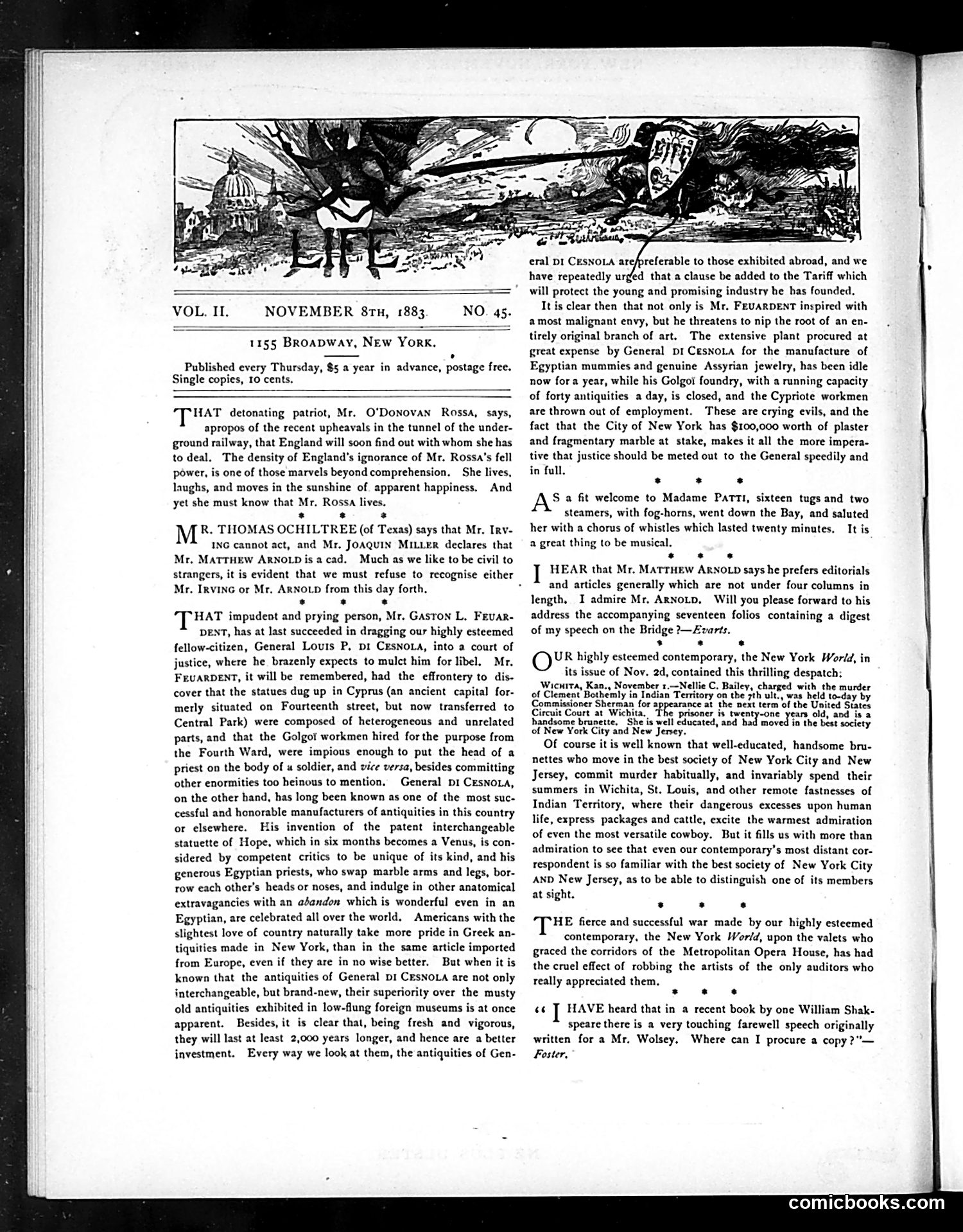 Life — November 8, 1883 — page 2: Life, 1883-11-08