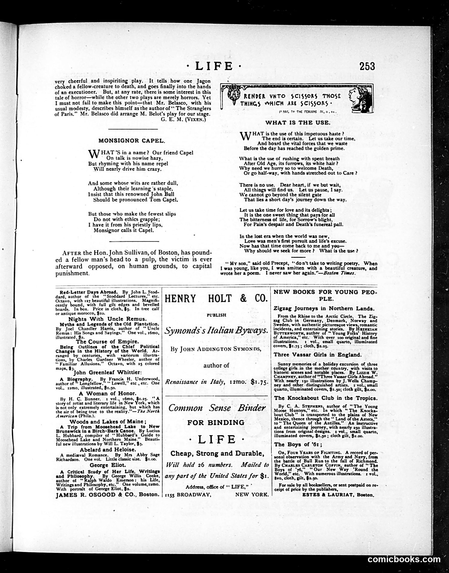 Life — November 15, 1883 — page 13: Life, 1883-11-15