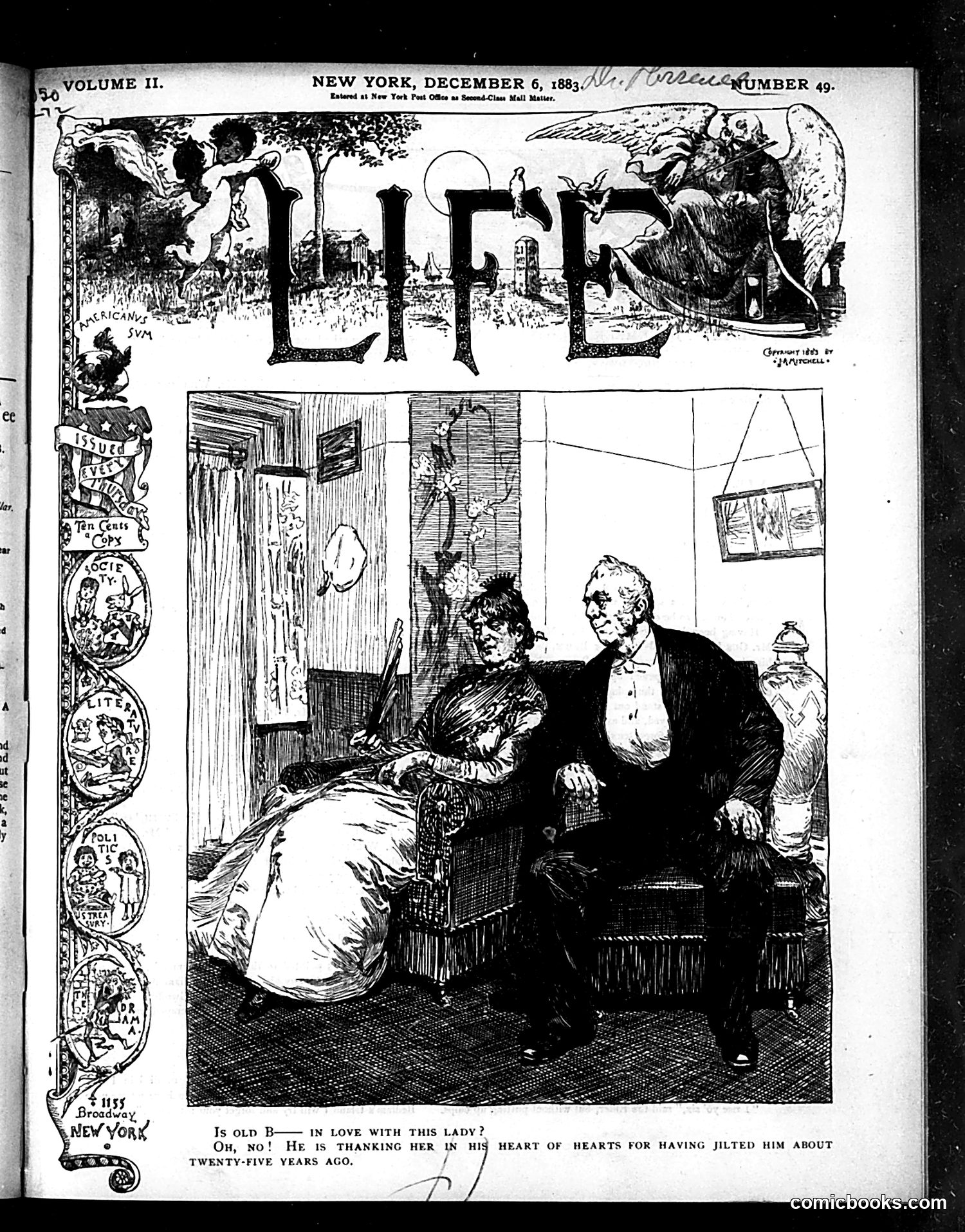Life — December 6, 1883 — page 1: Life, 1883-12-06