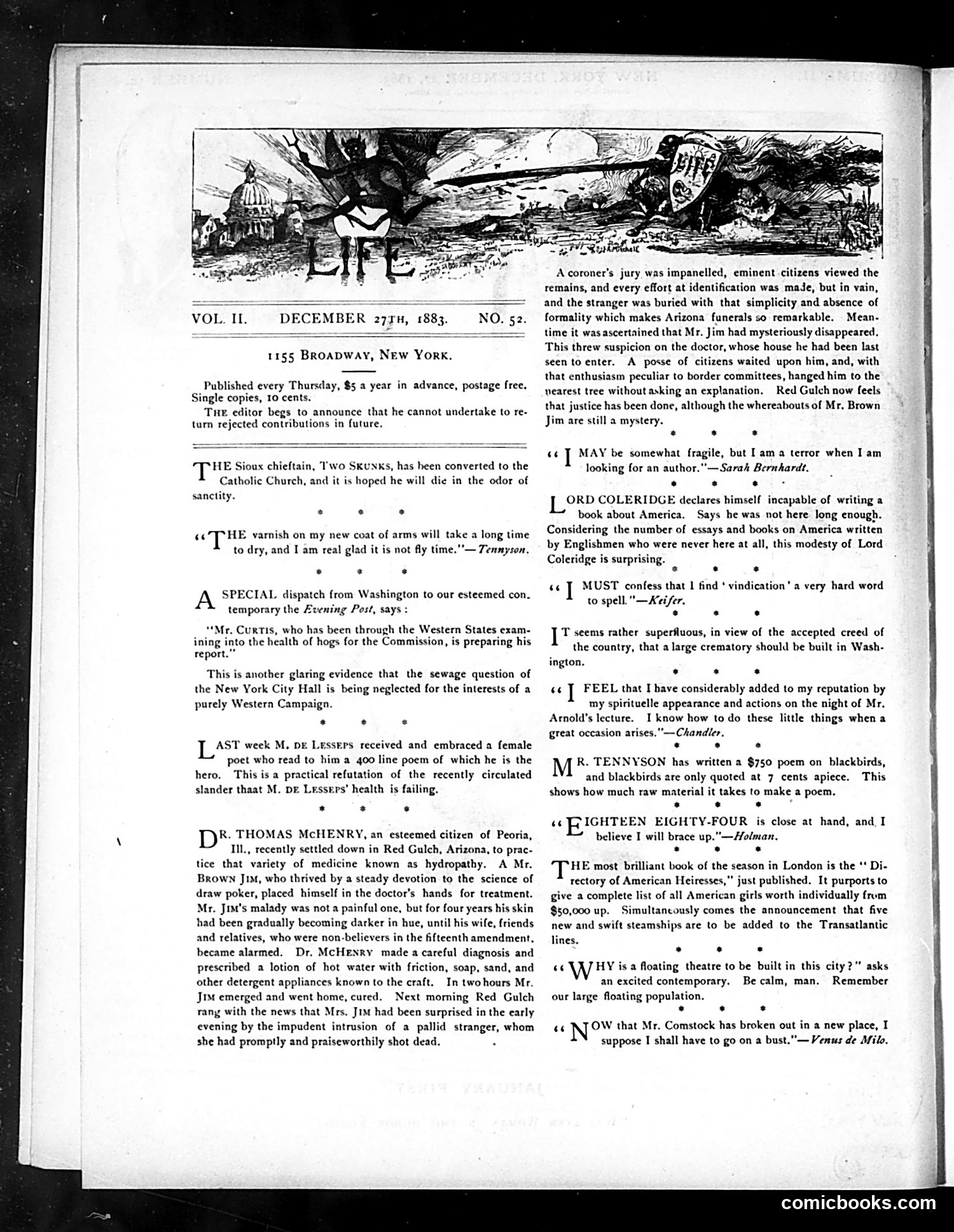 Life — December 27, 1883 — page 2: Life, 1883-12-27