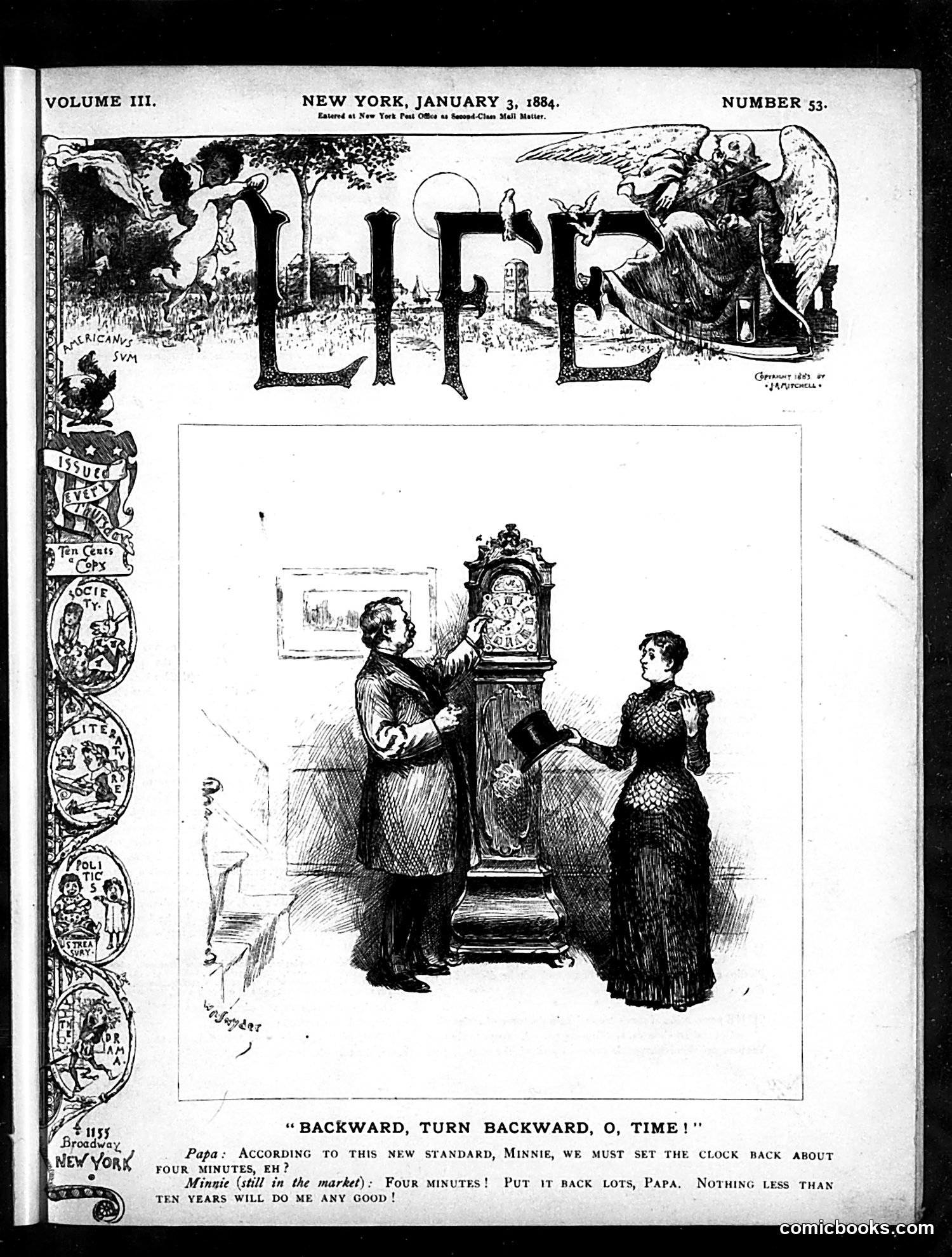 Life — January 3, 1884 — page 1: Life, 1884-01-03