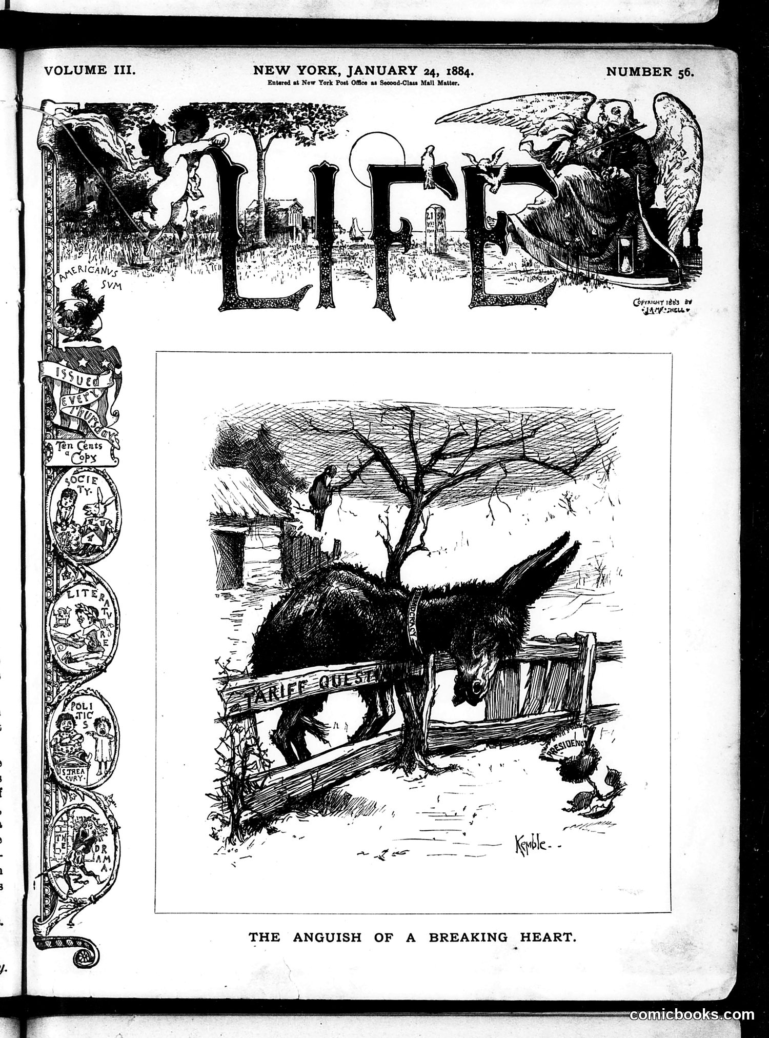 Life — January 24, 1884 — page 1: Life, 1884-01-24