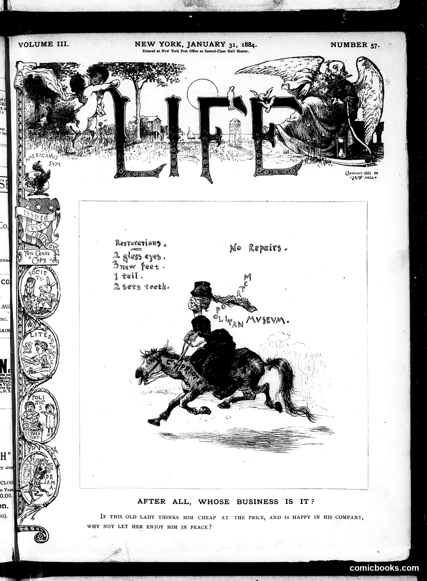 Life — January 31, 1884 — page 1: Life, 1884-01-31