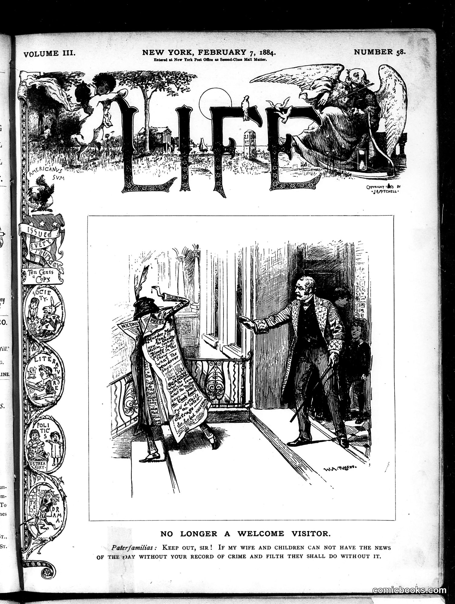 Life — February 7, 1884 — page 1: Life, 1884-02-07