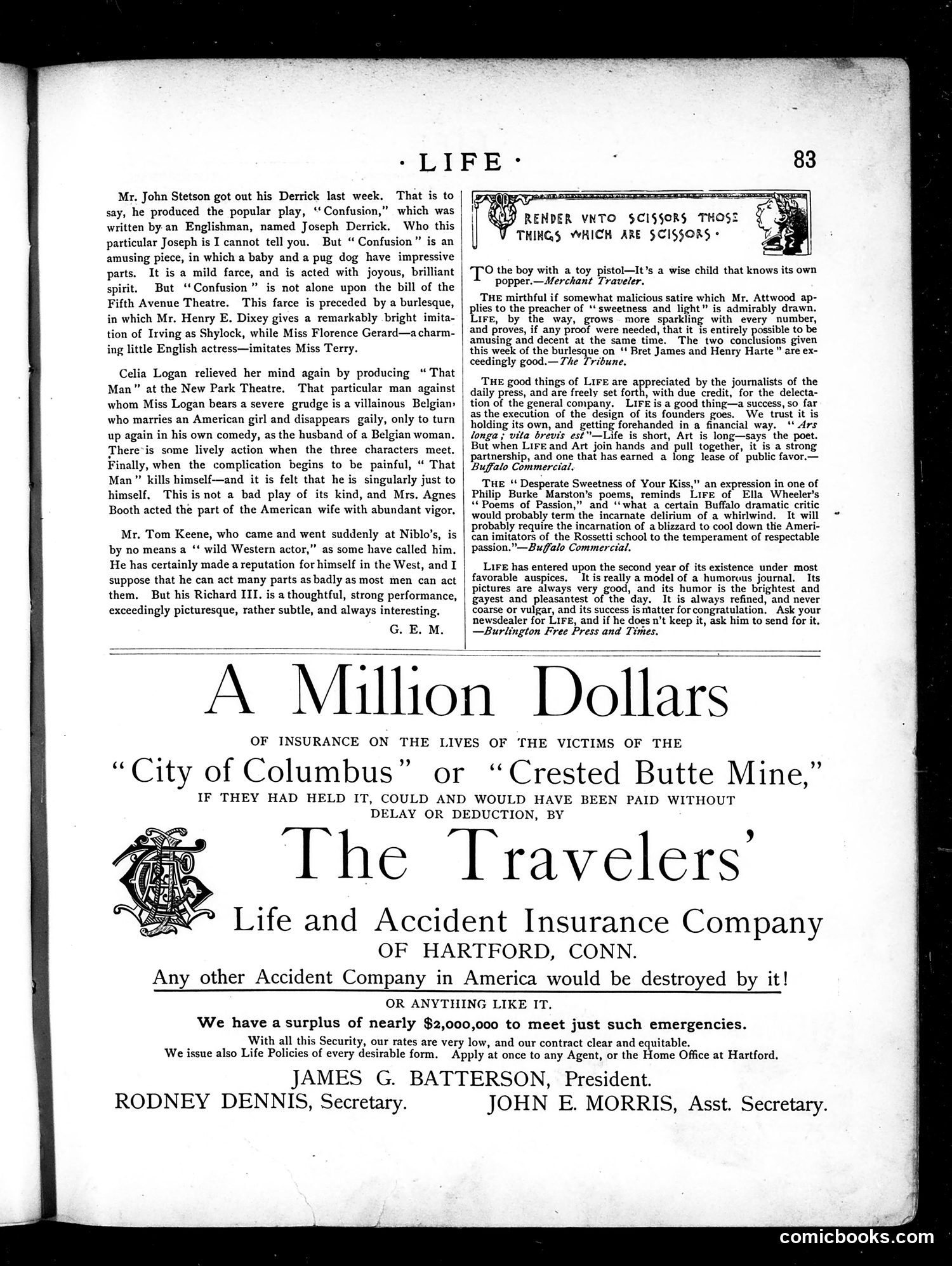 Life — February 7, 1884 — page 13: Life, 1884-02-07