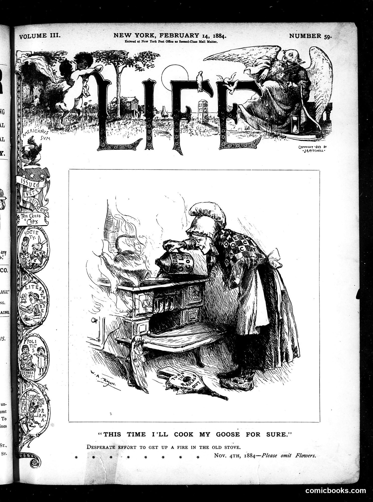 Life — February 14, 1884 — page 1: Life, 1884-02-14