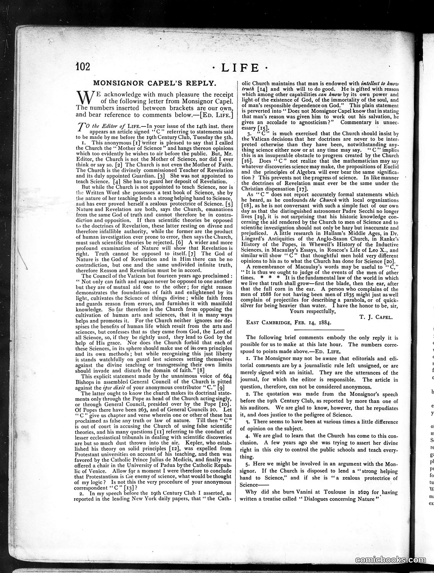 Life — February 21, 1884 — page 4: Life, 1884-02-21