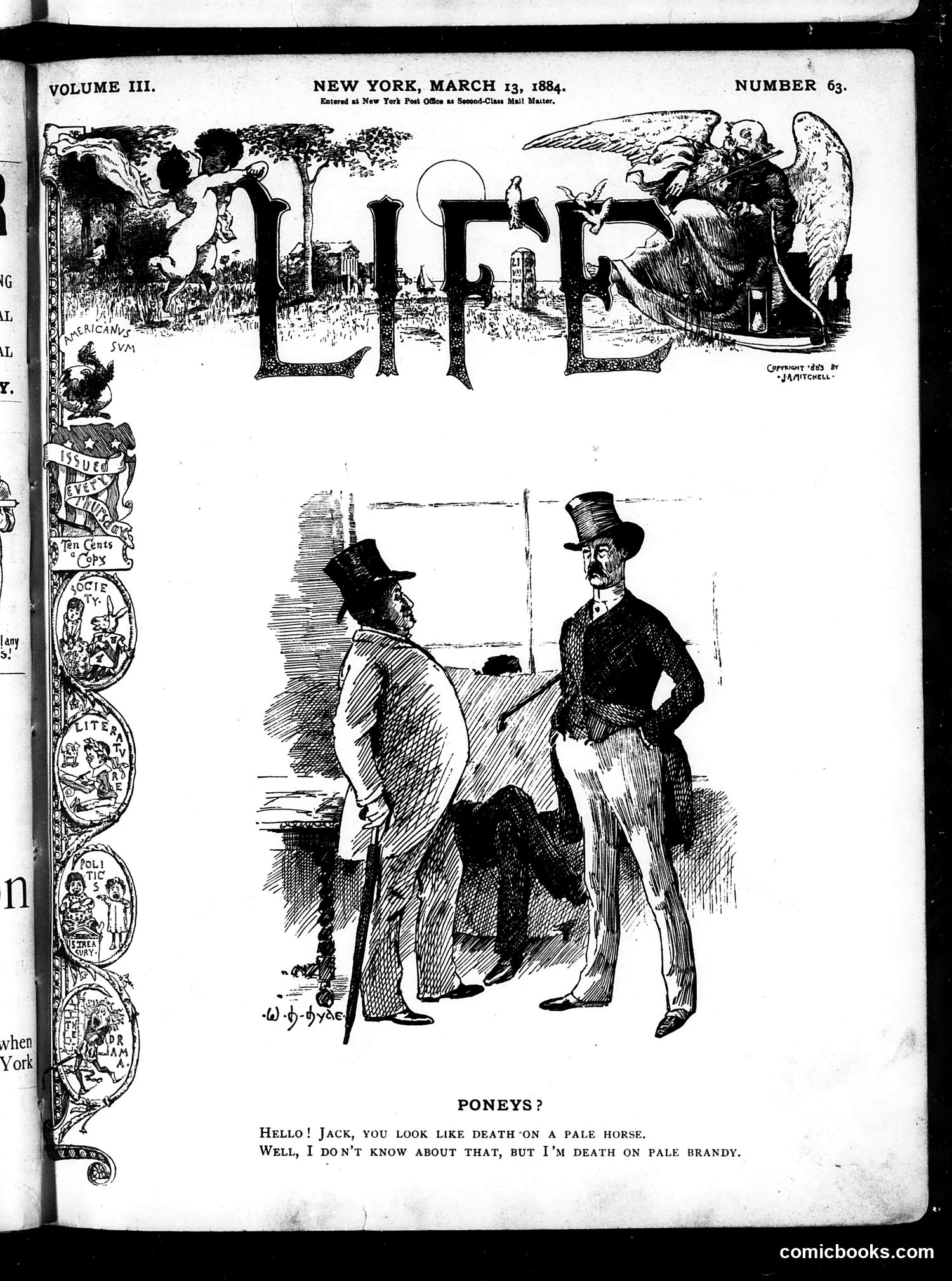 Life — March 13, 1884 — page 1: Life, 1884-03-13