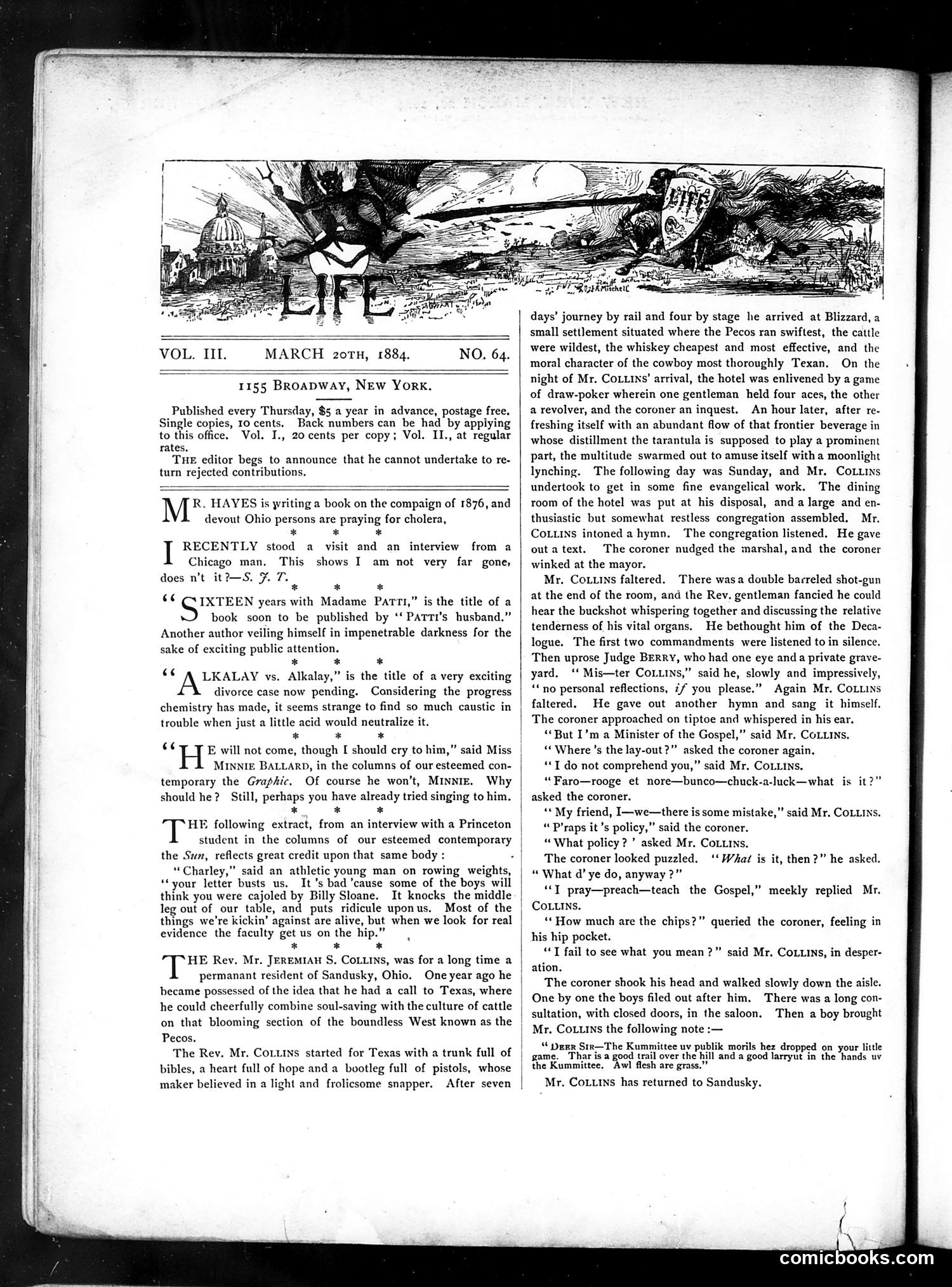 Life — March 20, 1884 — page 2: Life, 1884-03-20