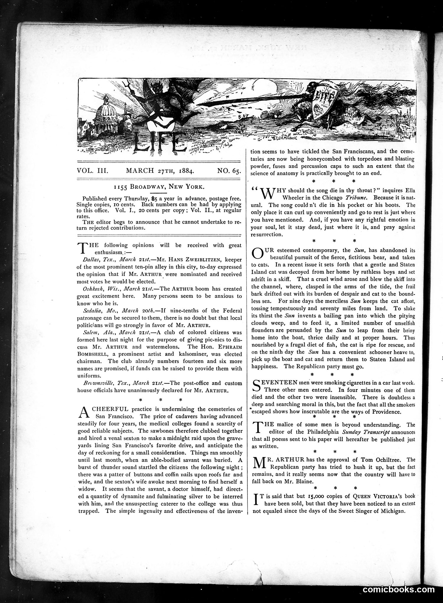 Life — March 27, 1884 — page 2: Life, 1884-03-27