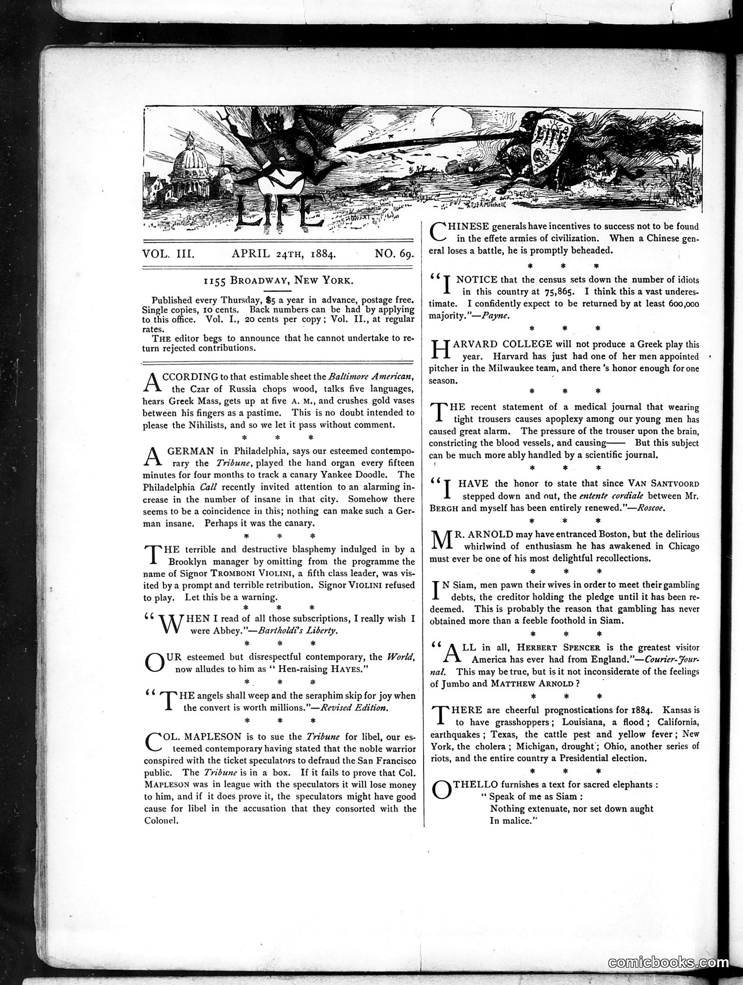 Life — April 24, 1884 — page 2: Life, 1884-04-24