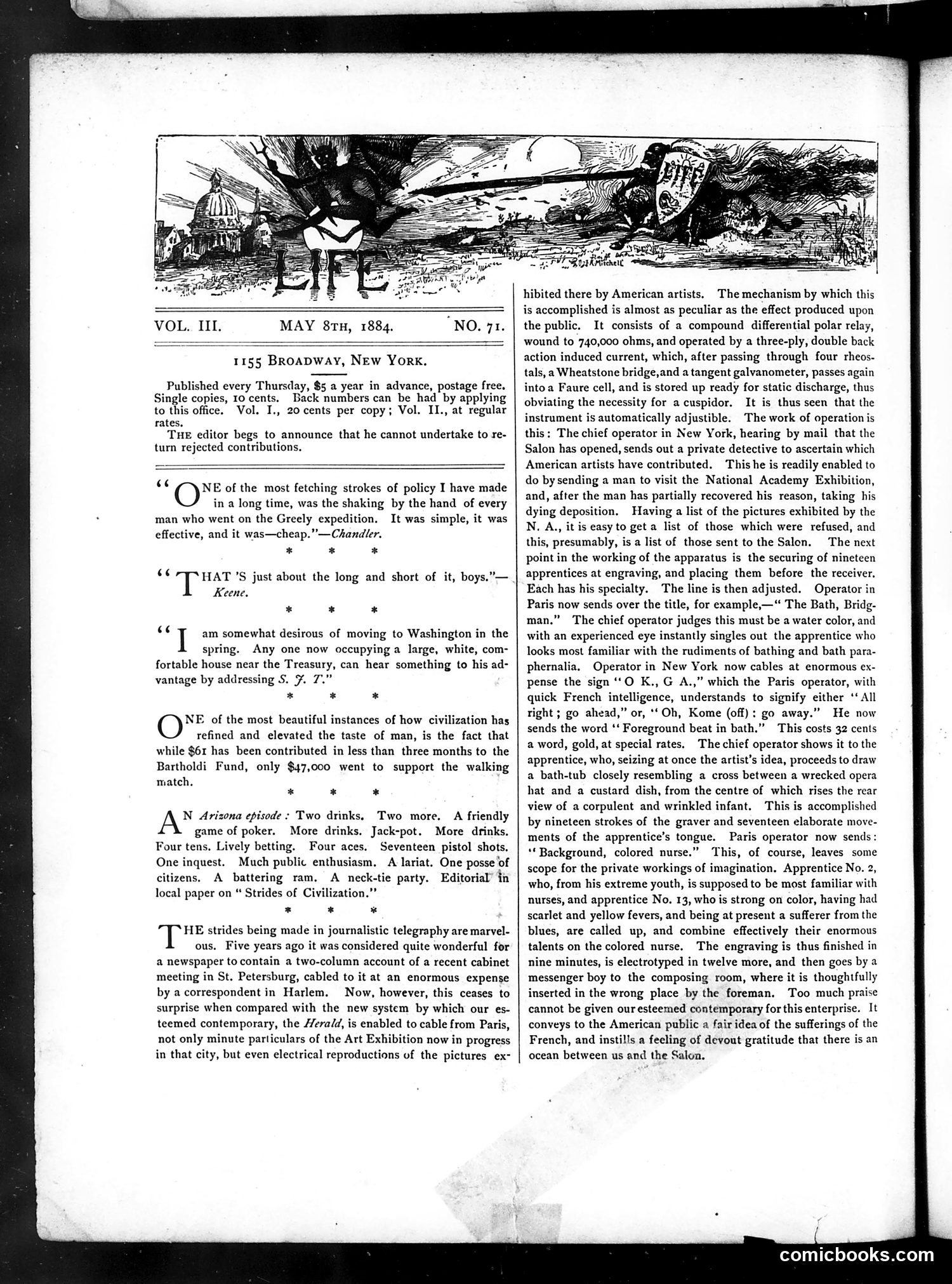 Life — May 8, 1884 — page 2: Life, 1884-05-08
