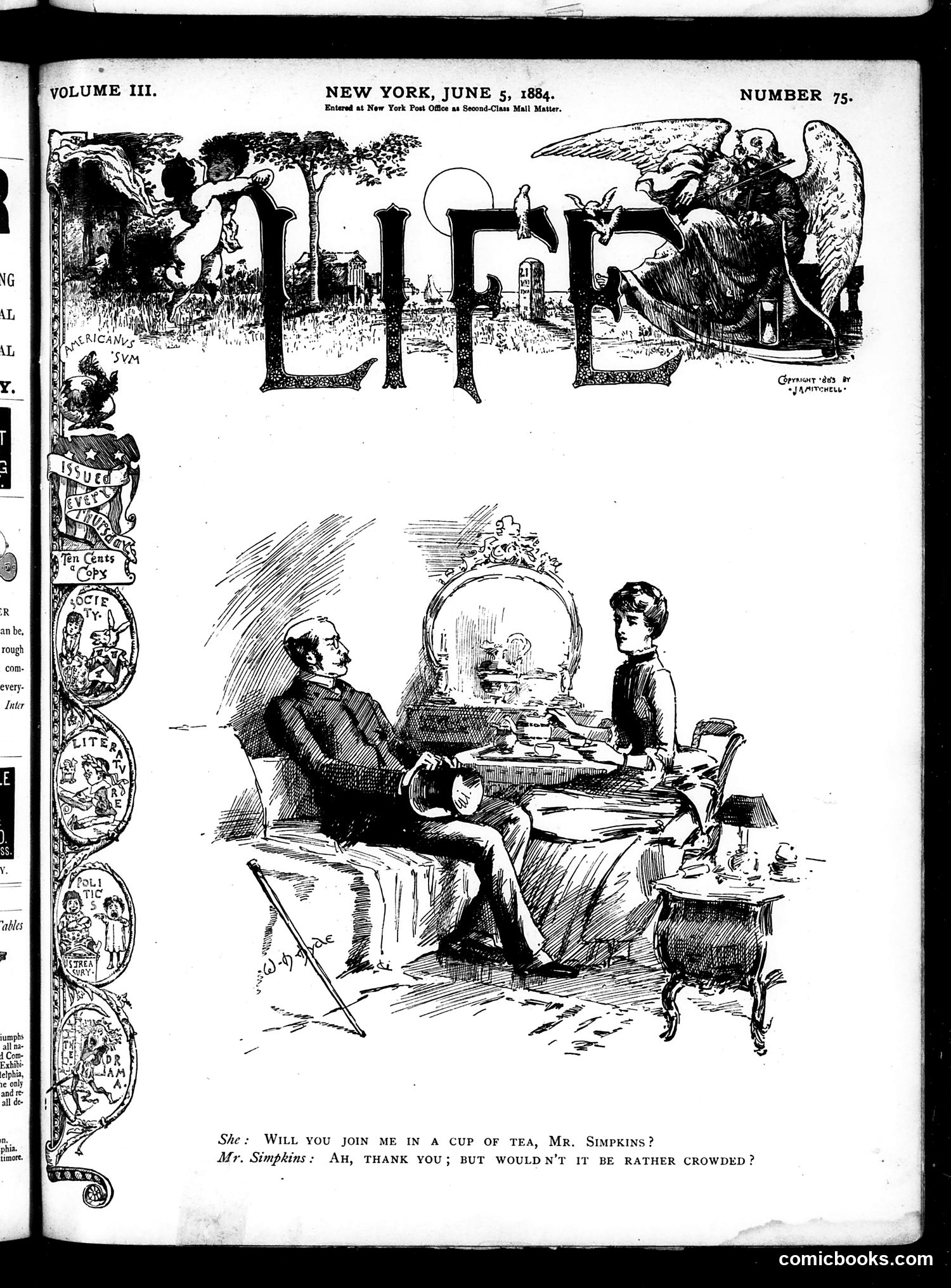 Life — June 5, 1884 — page 1: Life, 1884-06-05