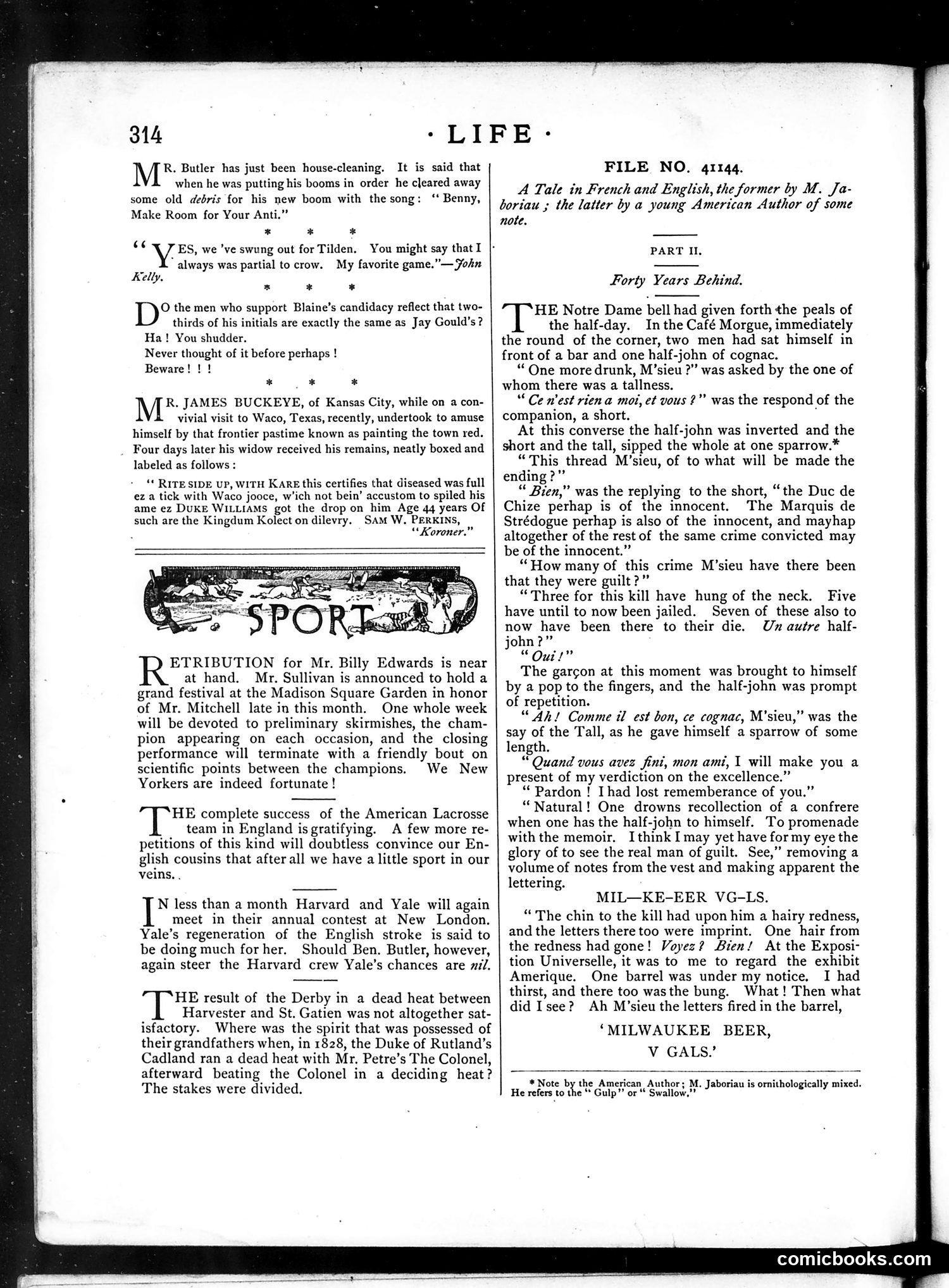 Life — June 5, 1884 — page 6: Life, 1884-06-05