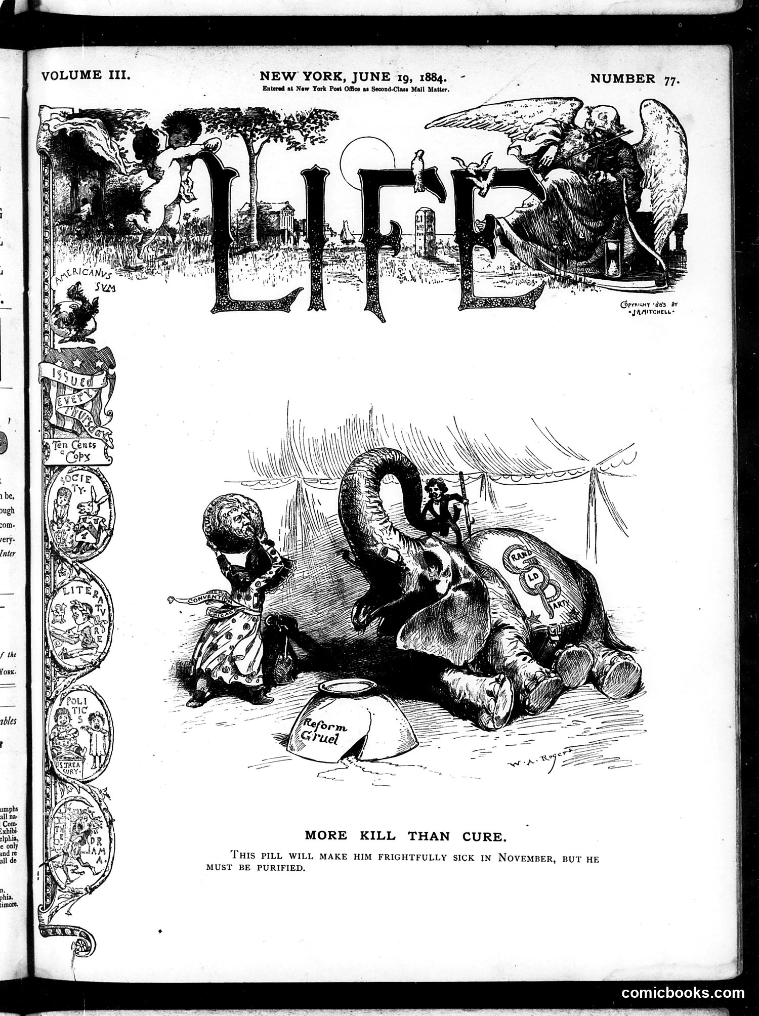 Life — June 19, 1884 — page 1: Life, 1884-06-19
