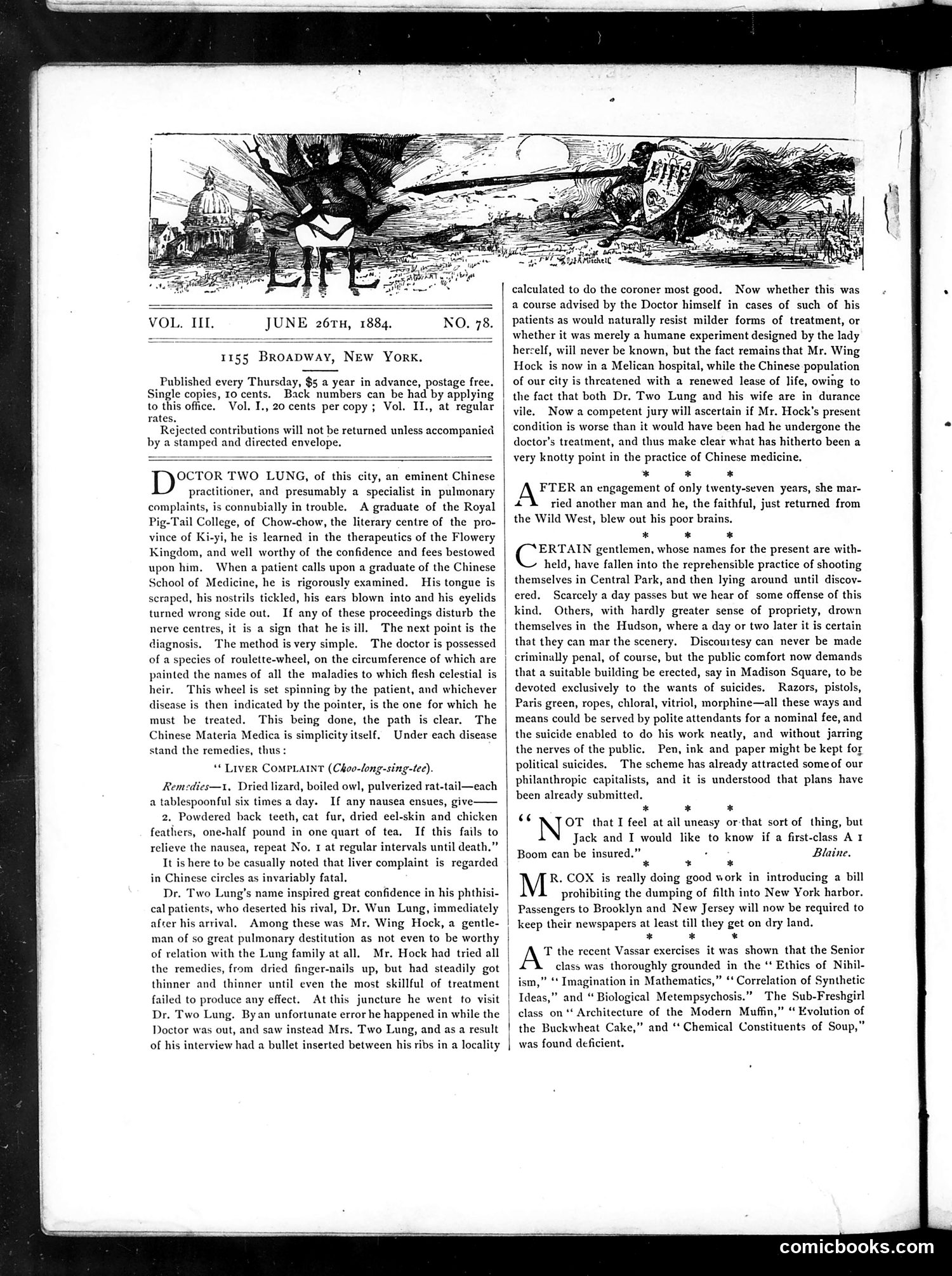 Life — June 26, 1884 — page 2: Life, 1884-06-26