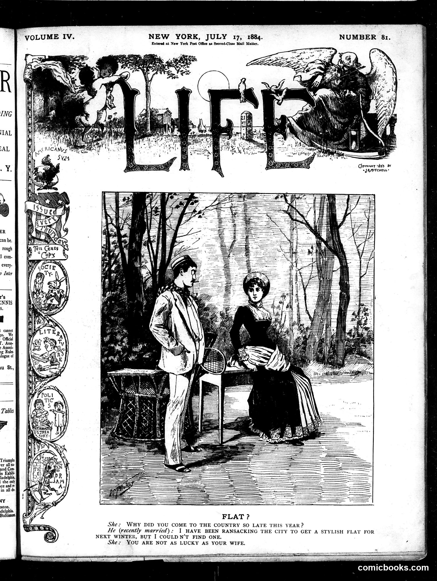 Life — July 17, 1884 — page 1: Life, 1884-07-17
