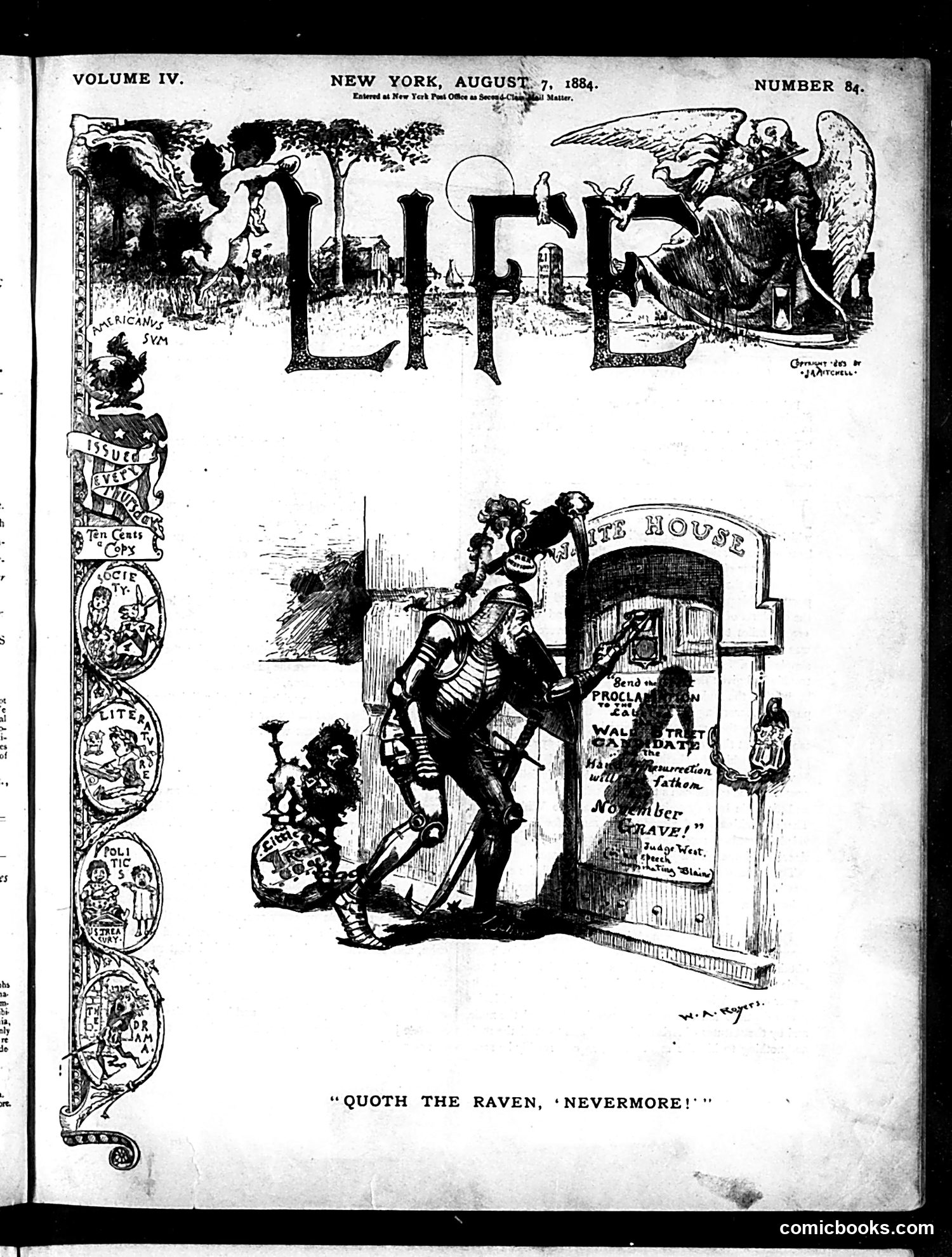 Life — August 7, 1884 — page 1: Life, 1884-08-07