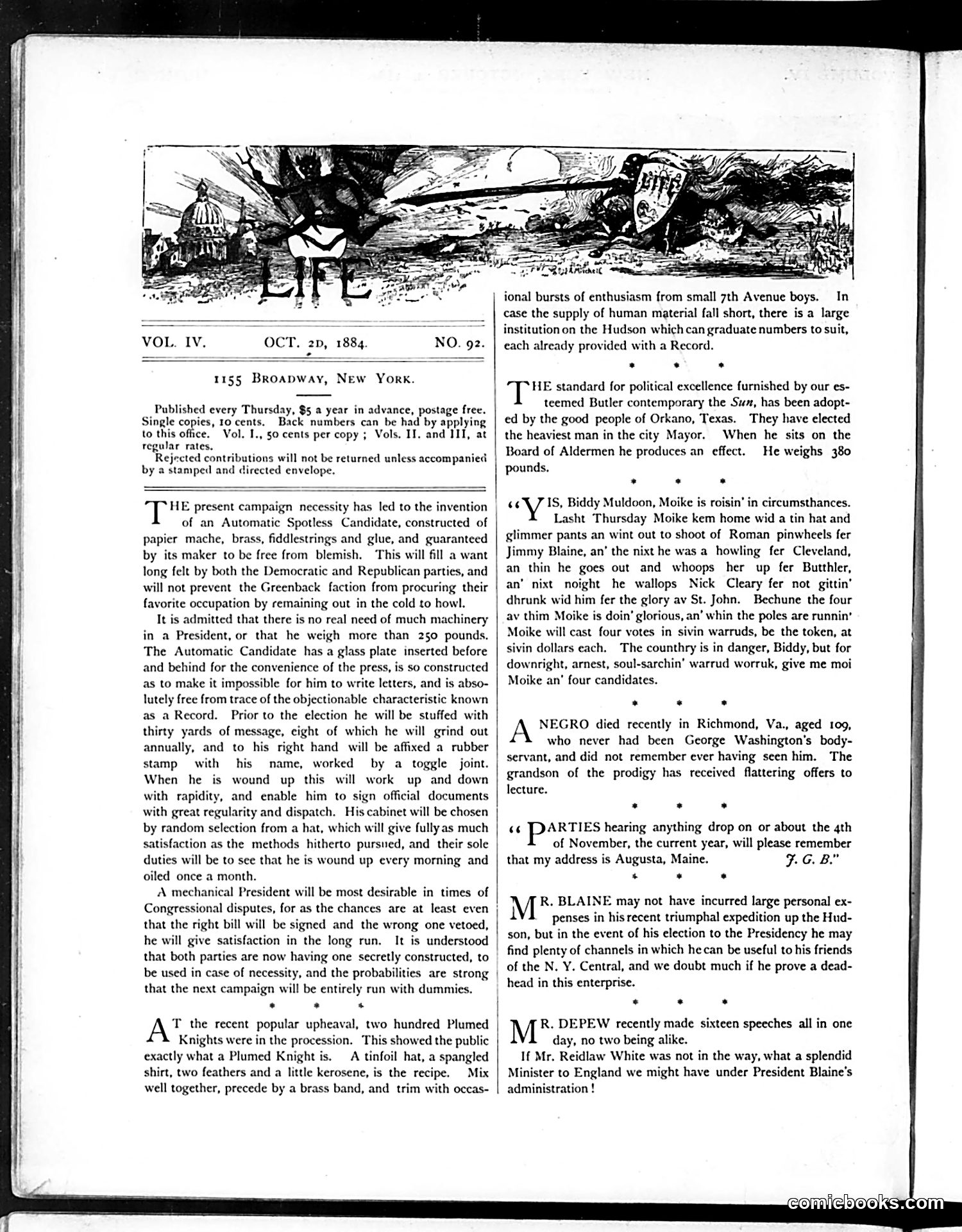 Life — October 2, 1884 — page 2: Life, 1884-10-02
