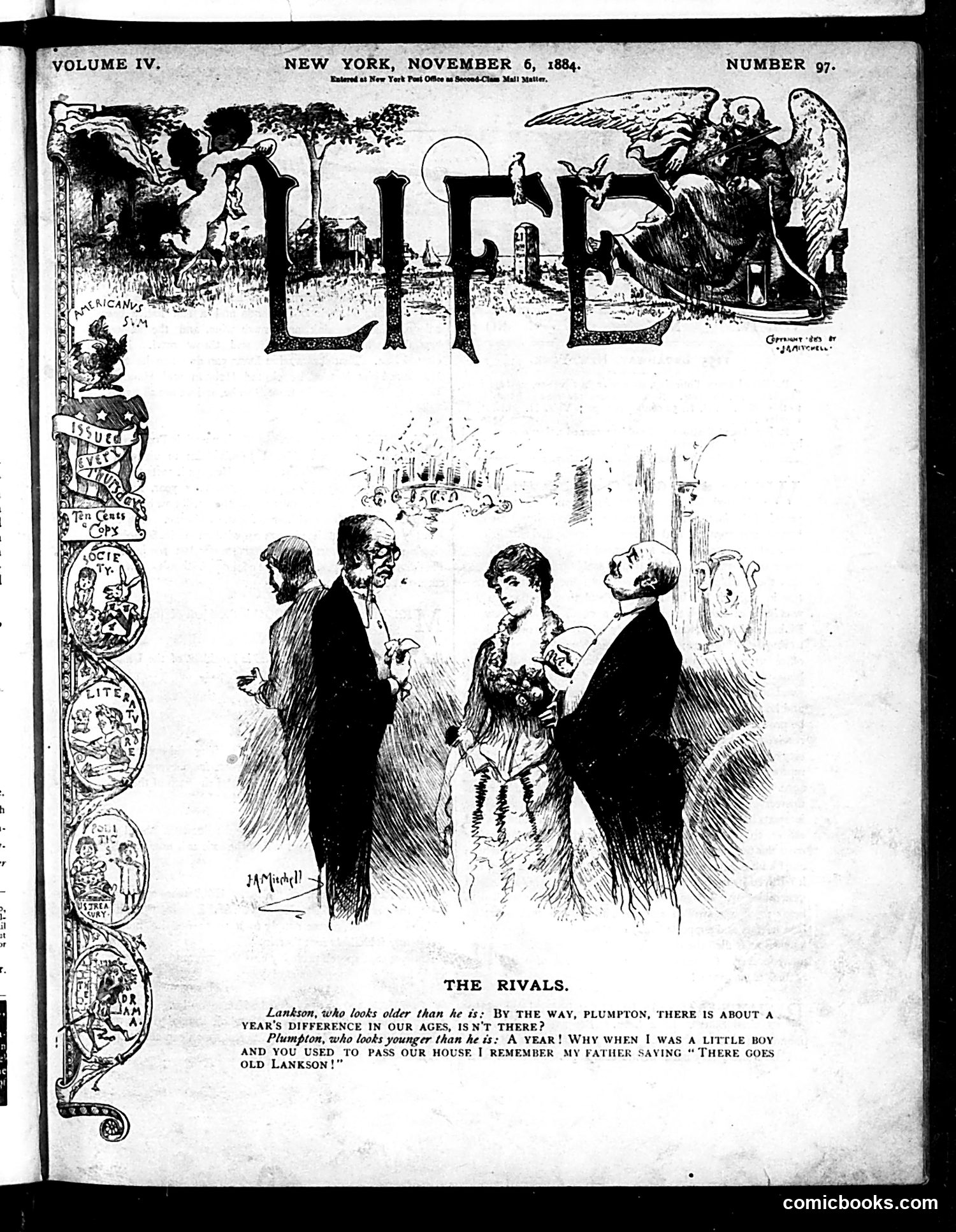 Life — November 6, 1884 — page 1: Life, 1884-11-06