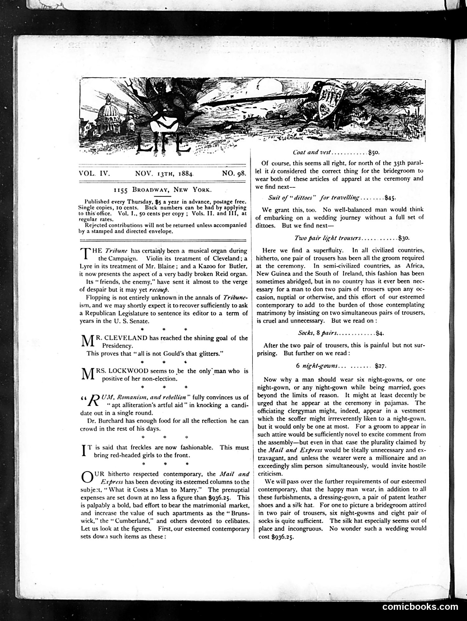 Life — November 13, 1884 — page 2: Life, 1884-11-13