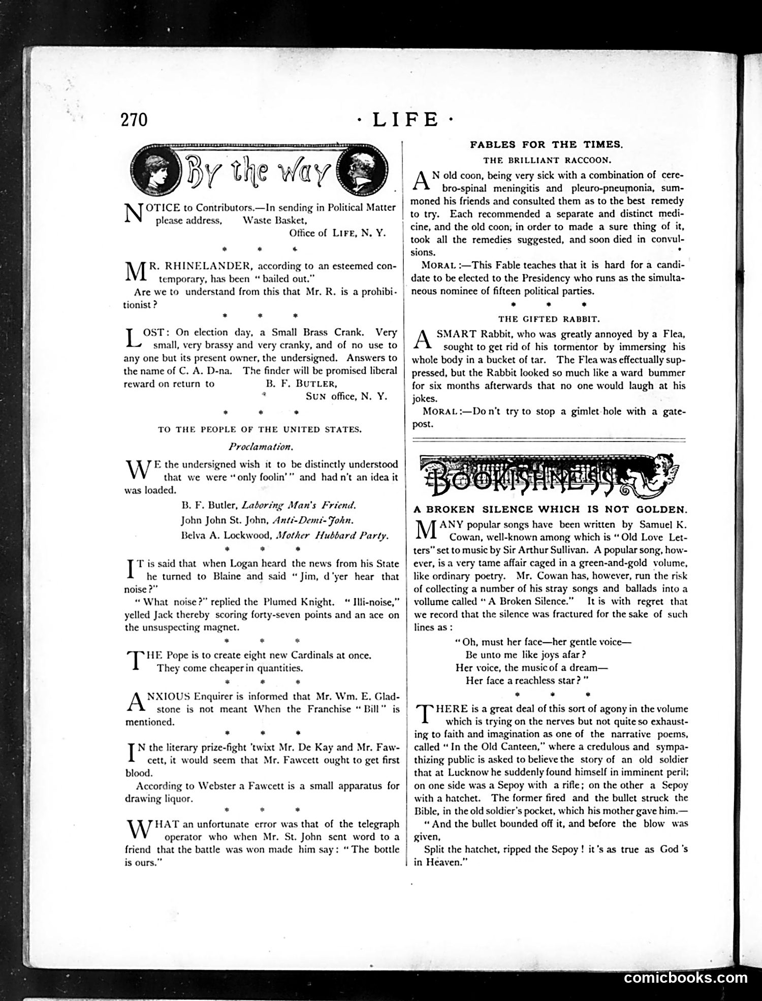 Life — November 13, 1884 — page 4: Life, 1884-11-13