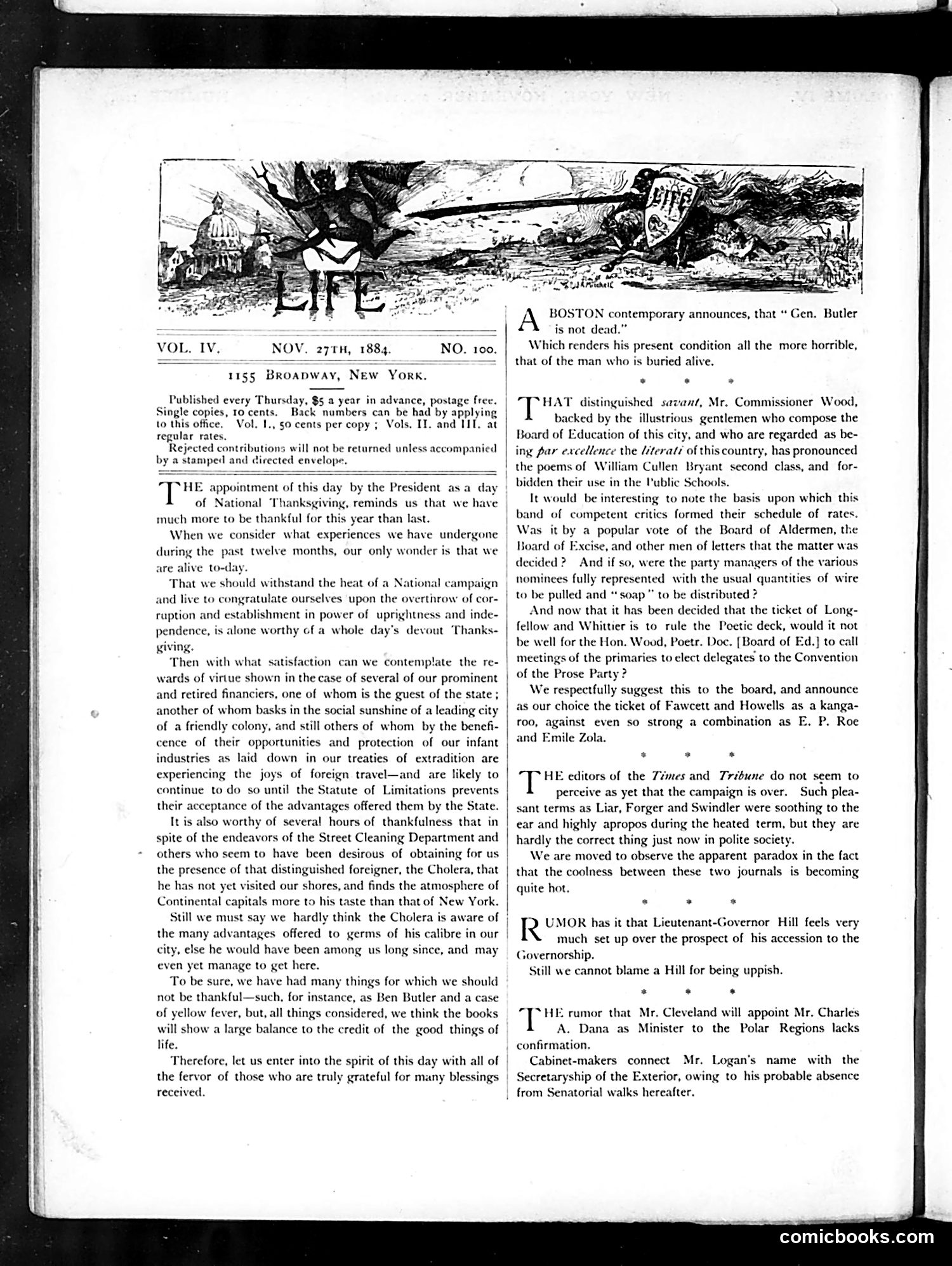 Life — November 27, 1884 — page 2: Life, 1884-11-27