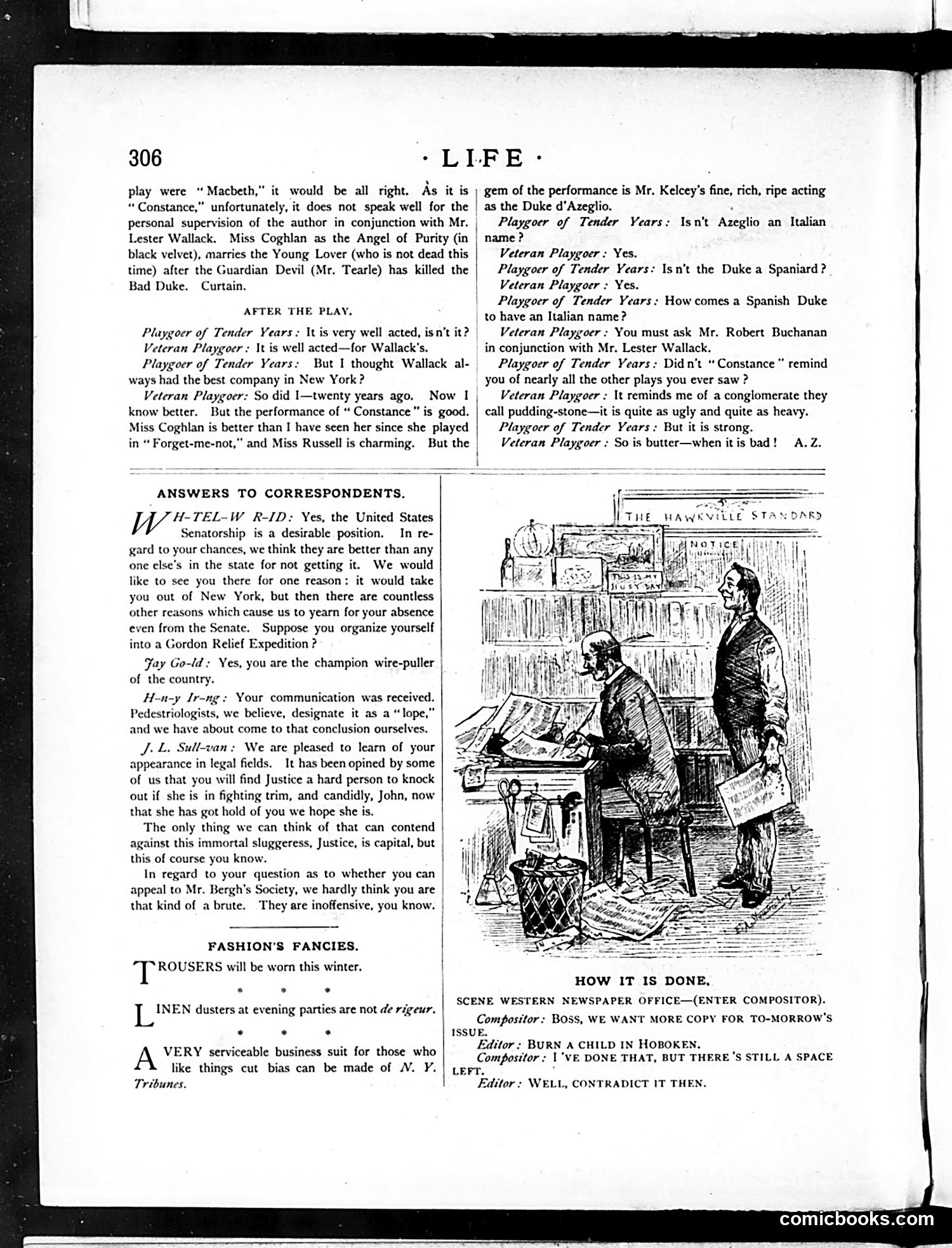 Life — November 27, 1884 — page 12: Life, 1884-11-27