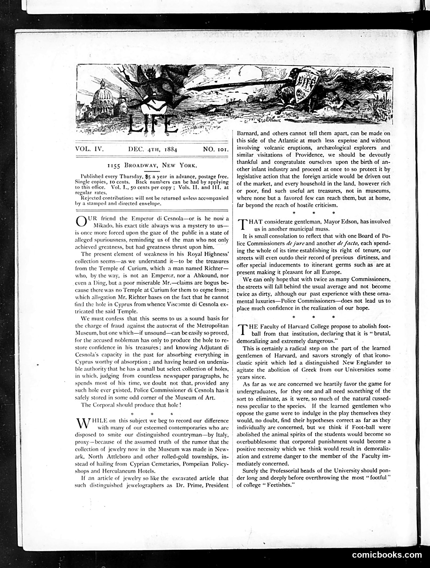 Life — December 4, 1884 — page 2: Life, 1884-12-04