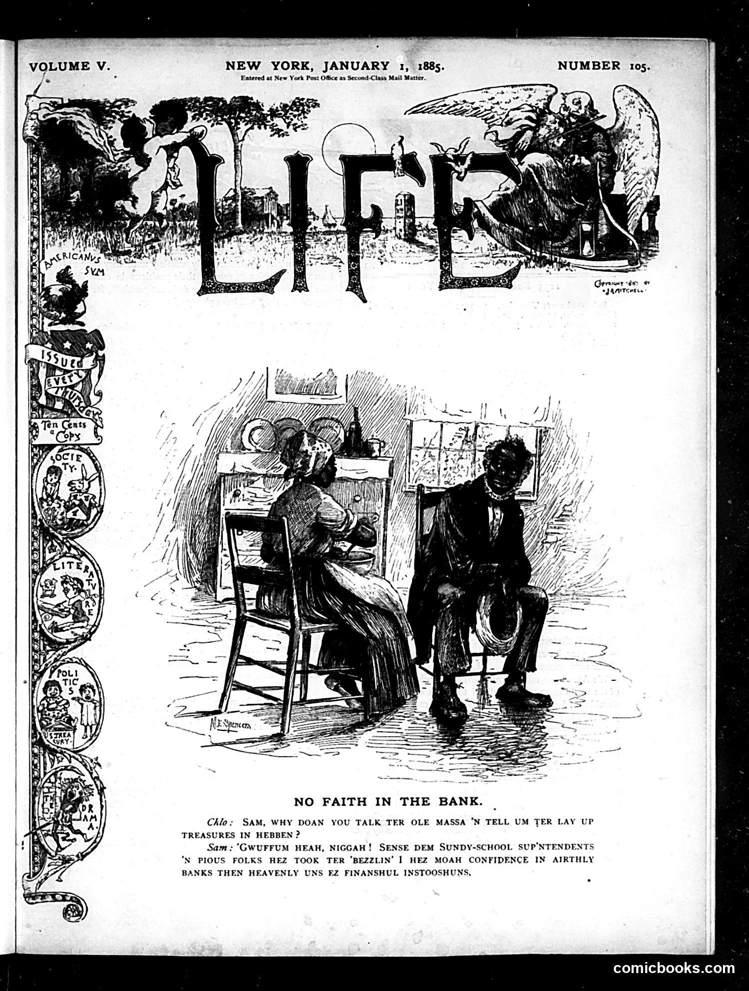 Life — January 1, 1885 — page 1: Life, 1885-01-01