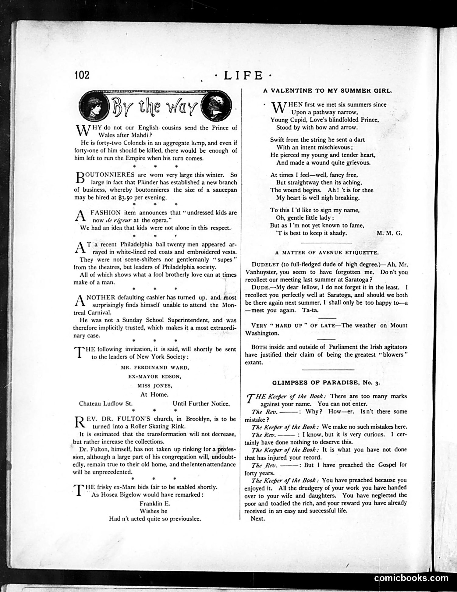 Life — February 19, 1885 — page 4: Life, 1885-02-19