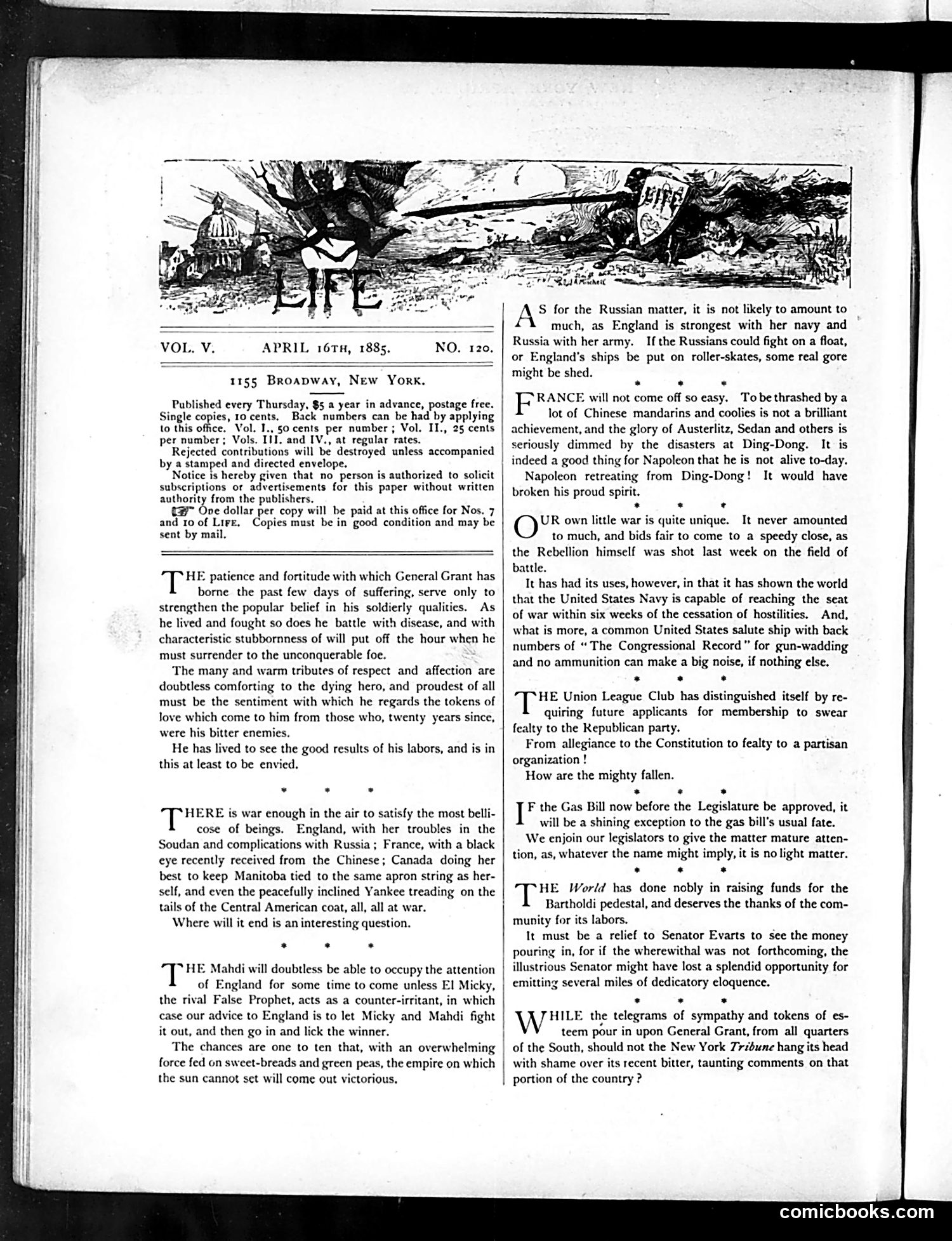 Life — April 16, 1885 — page 2: Life, 1885-04-16
