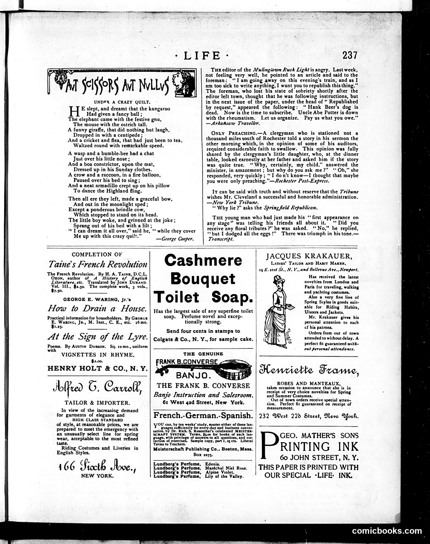 Life — April 23, 1885 — page 13: Life, 1885-04-23