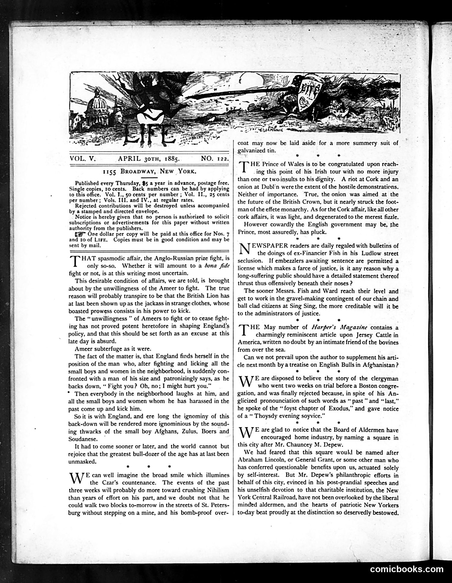 Life — April 30, 1885 — page 2: Life, 1885-04-30