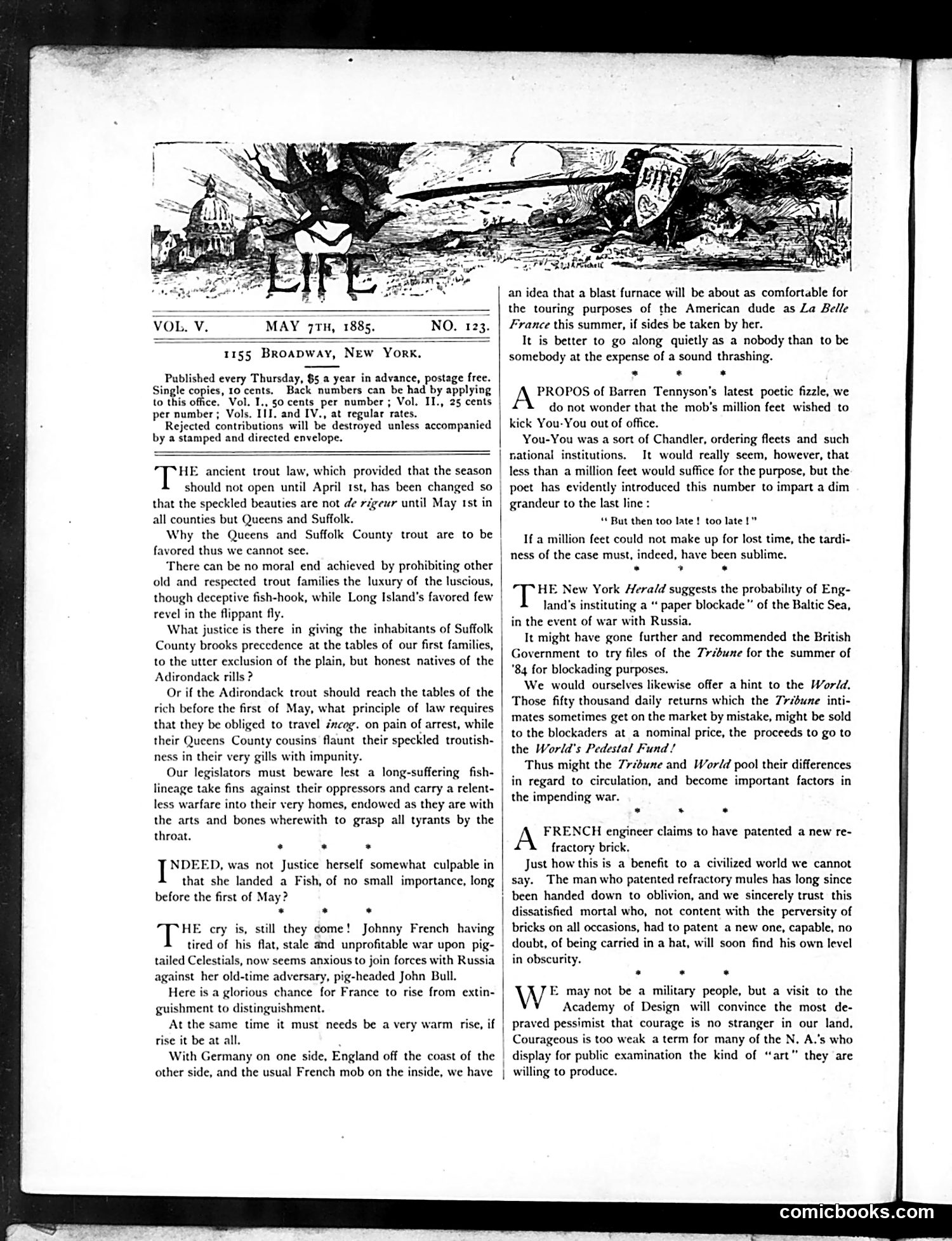 Life — May 7, 1885 — page 2: Life, 1885-05-07