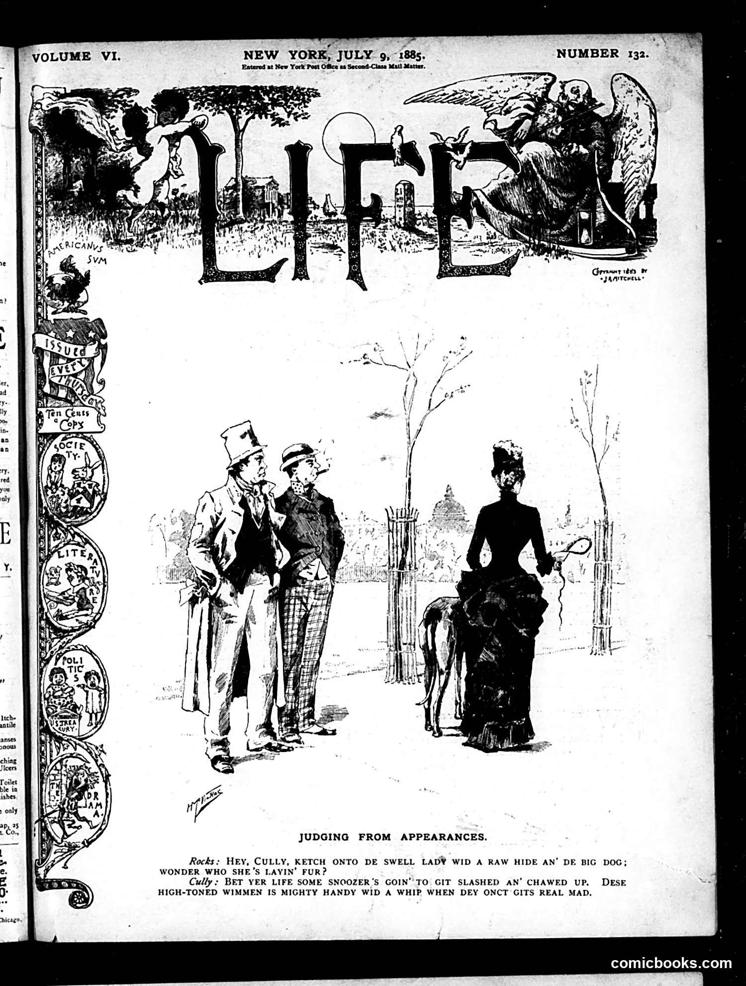 Life — July 9, 1885 — page 1: Life, 1885-07-09