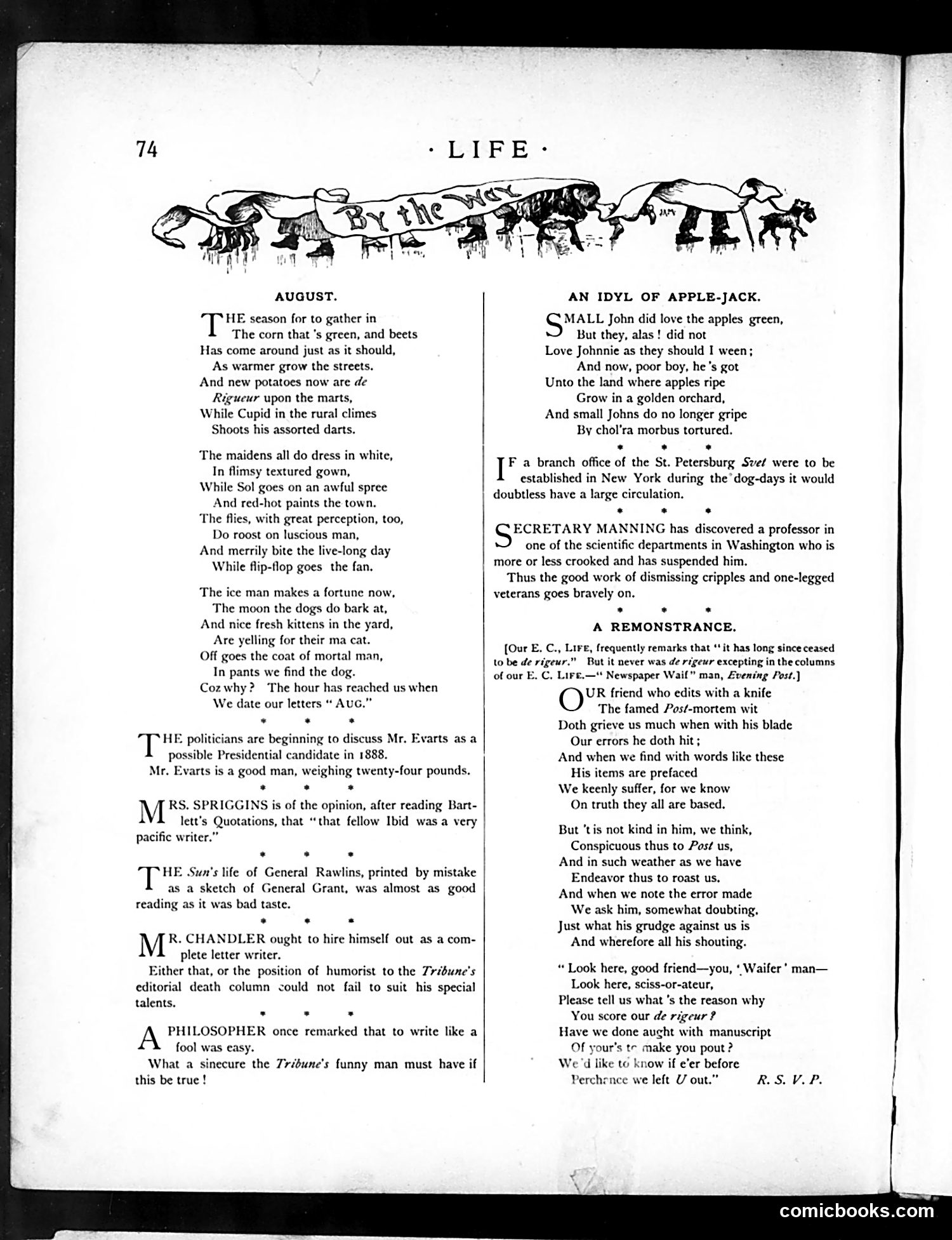 Life — August 6, 1885 — page 4: Life, 1885-08-06