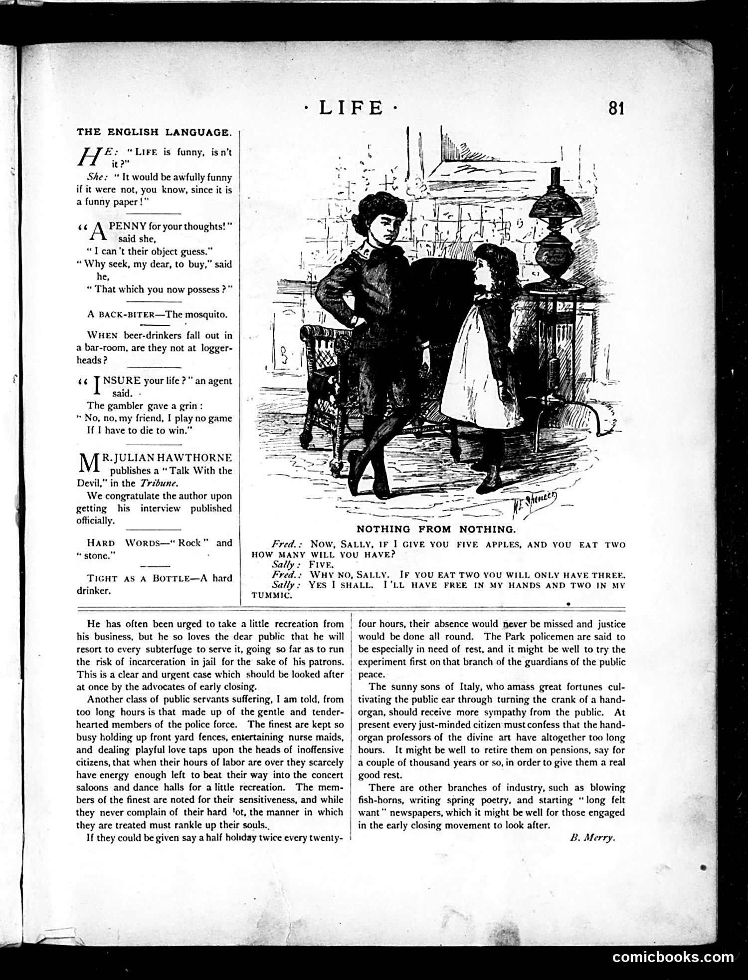 Life — August 6, 1885 — page 11: Life, 1885-08-06