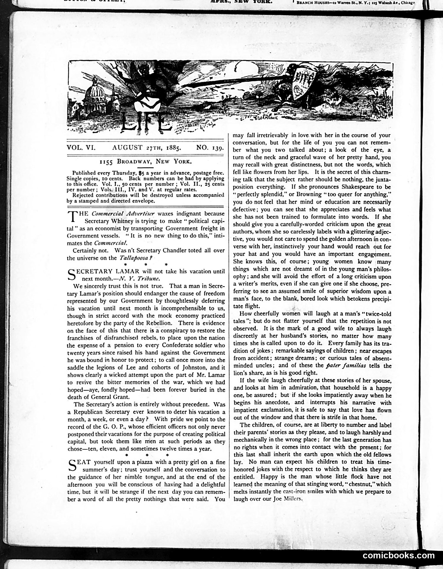 Life — August 27, 1885 — page 2: Life, 1885-08-27