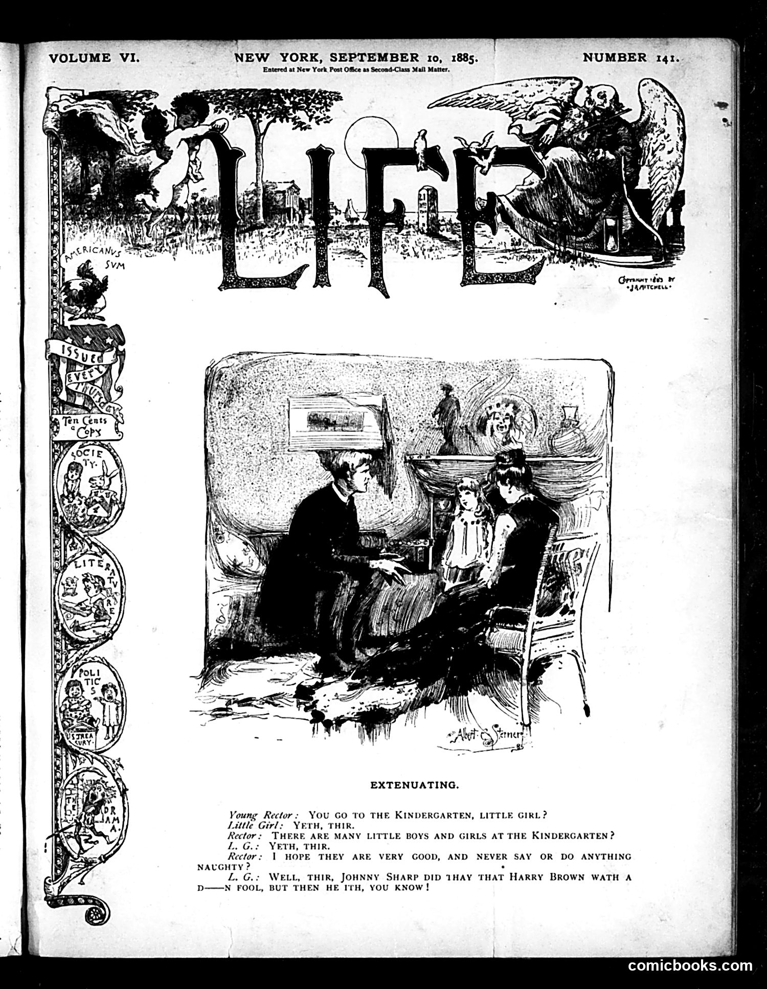 Life — September 10, 1885 — page 1: Life, 1885-09-10