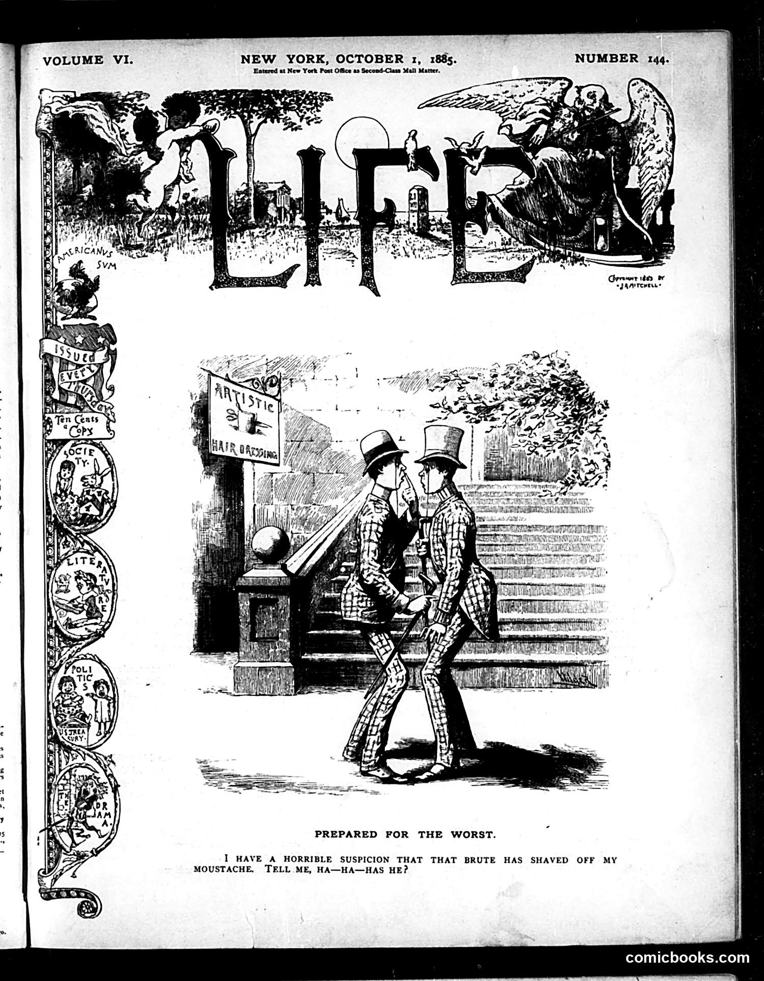Life — October 1, 1885 — page 1: Life, 1885-10-01