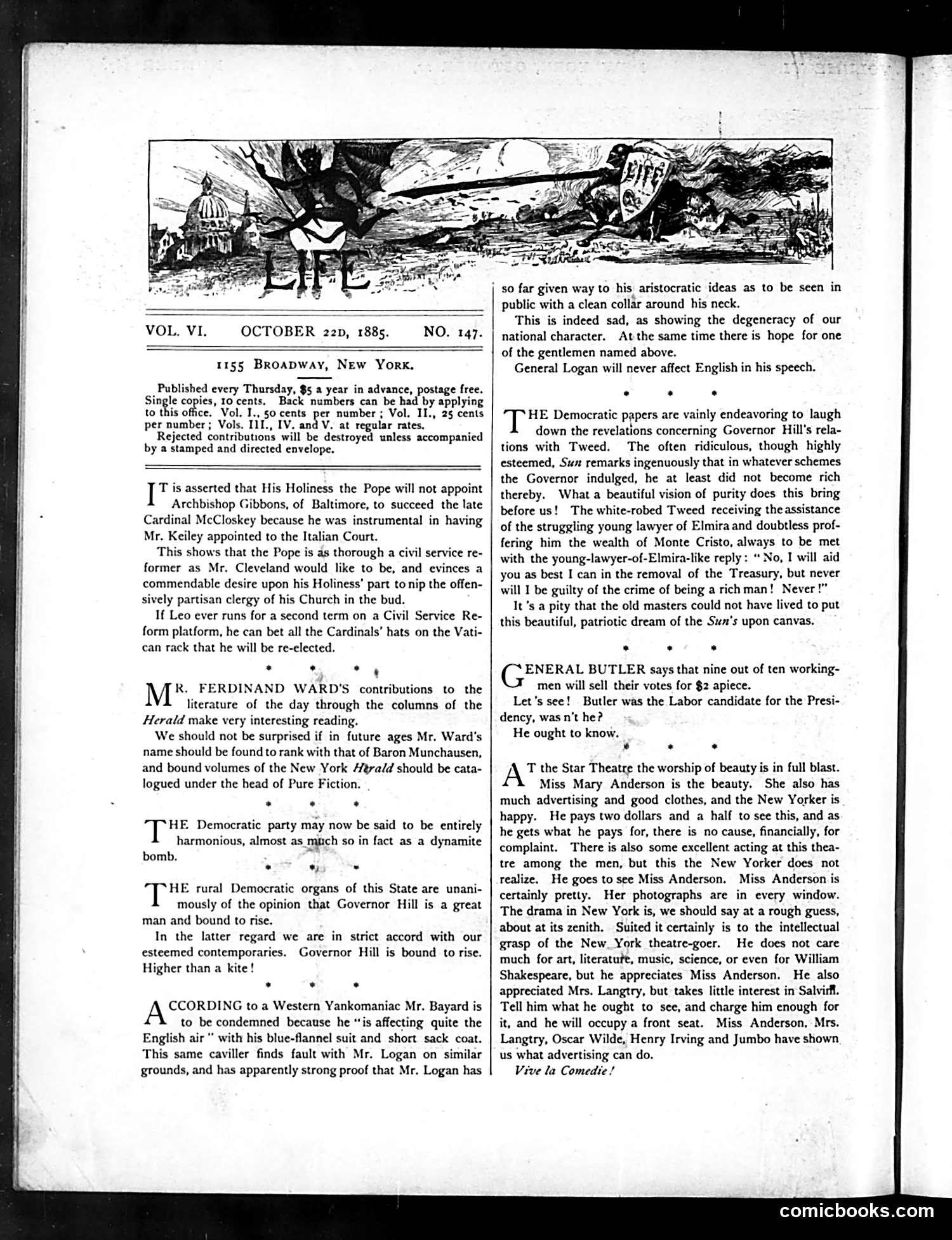 Life — October 22, 1885 — page 2: Life, 1885-10-22